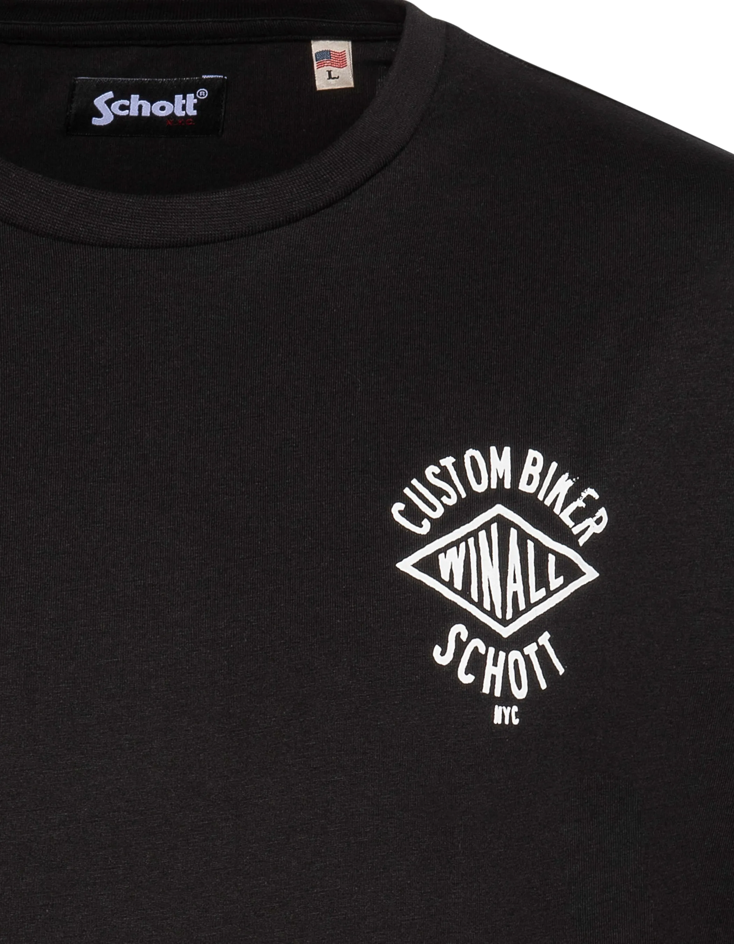 Benutzerdefiniertes schwarzes Biker-T-Shirt mit Aufdruck
