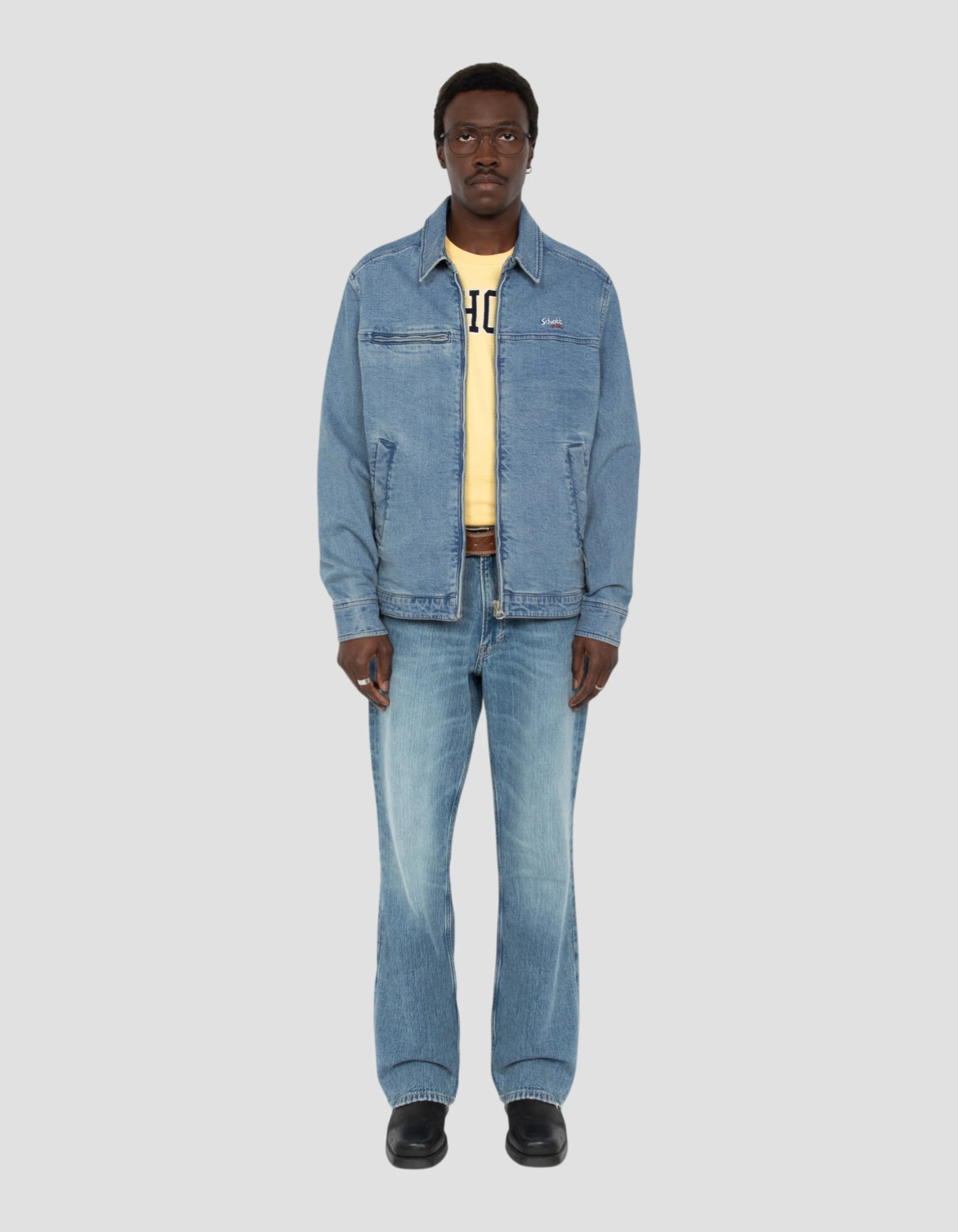 【P23】【Schott N.Y.C】DENIM WORK JACKET Blue worker denim jacket - TYRON | Schott NYC®