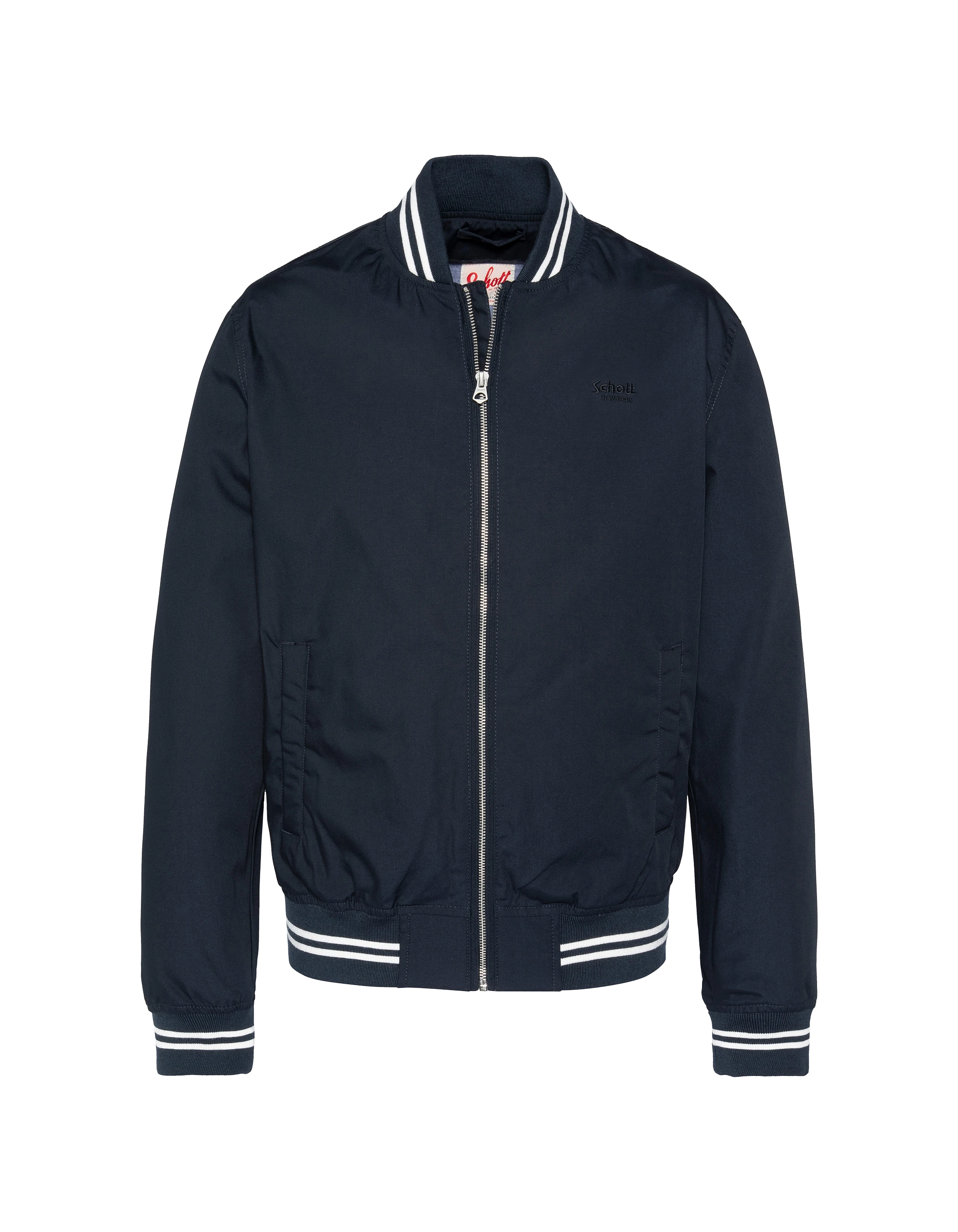 Navy water-repellent varsity jacket - UNIVERSITY | Schott NYC®