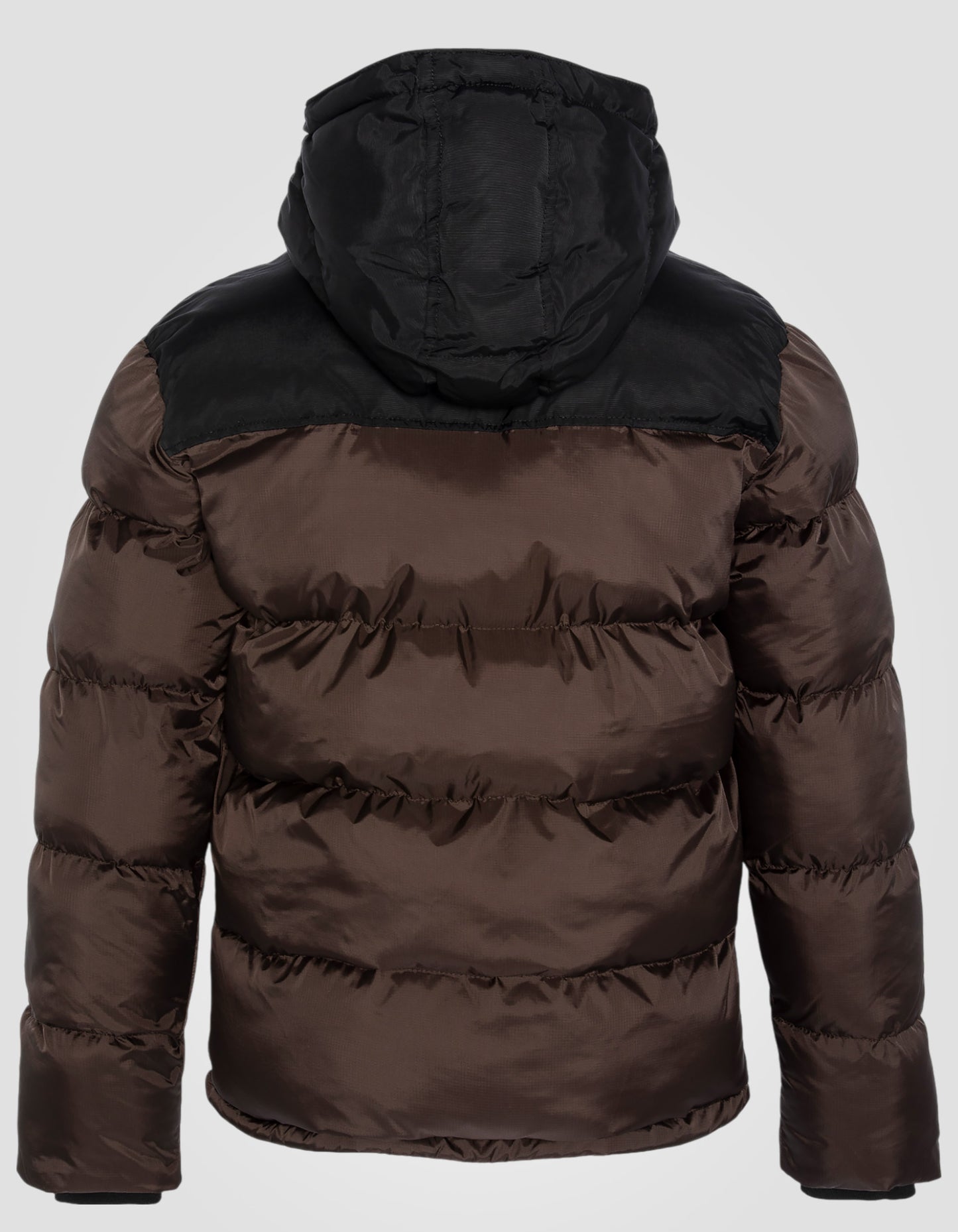 Doudoune à capuche marron foncé unisexe