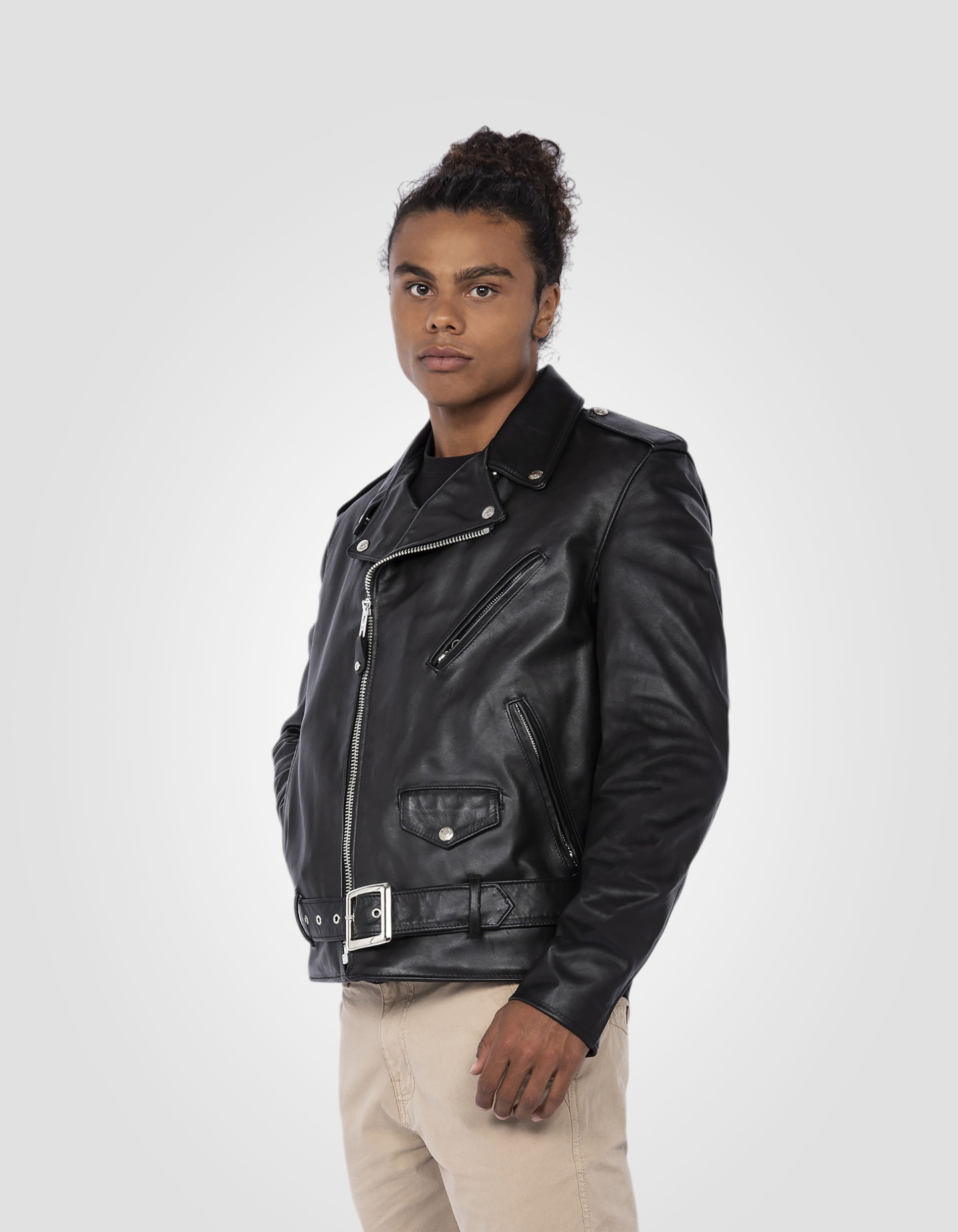 Mythical USA black perfecto® jacket, flexible cowhide 118