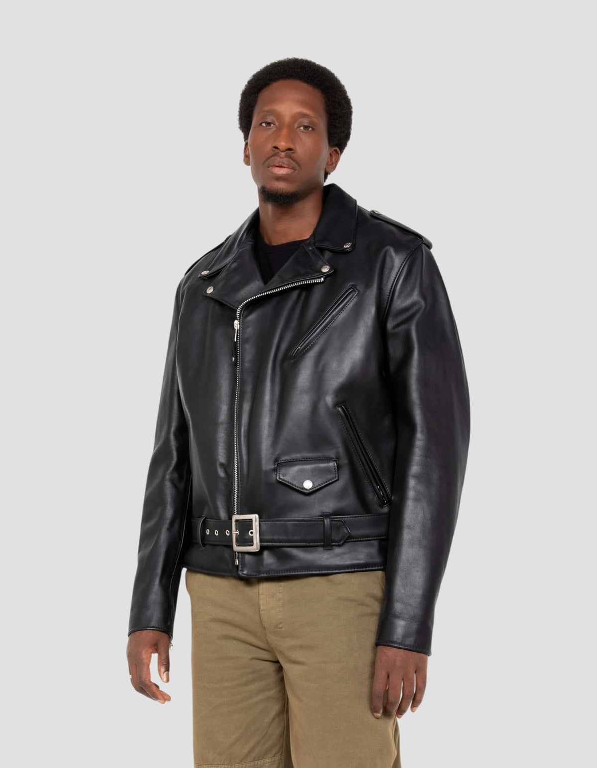 Blouson Perfecto® noir long mythique USA, cuir de vachette-3