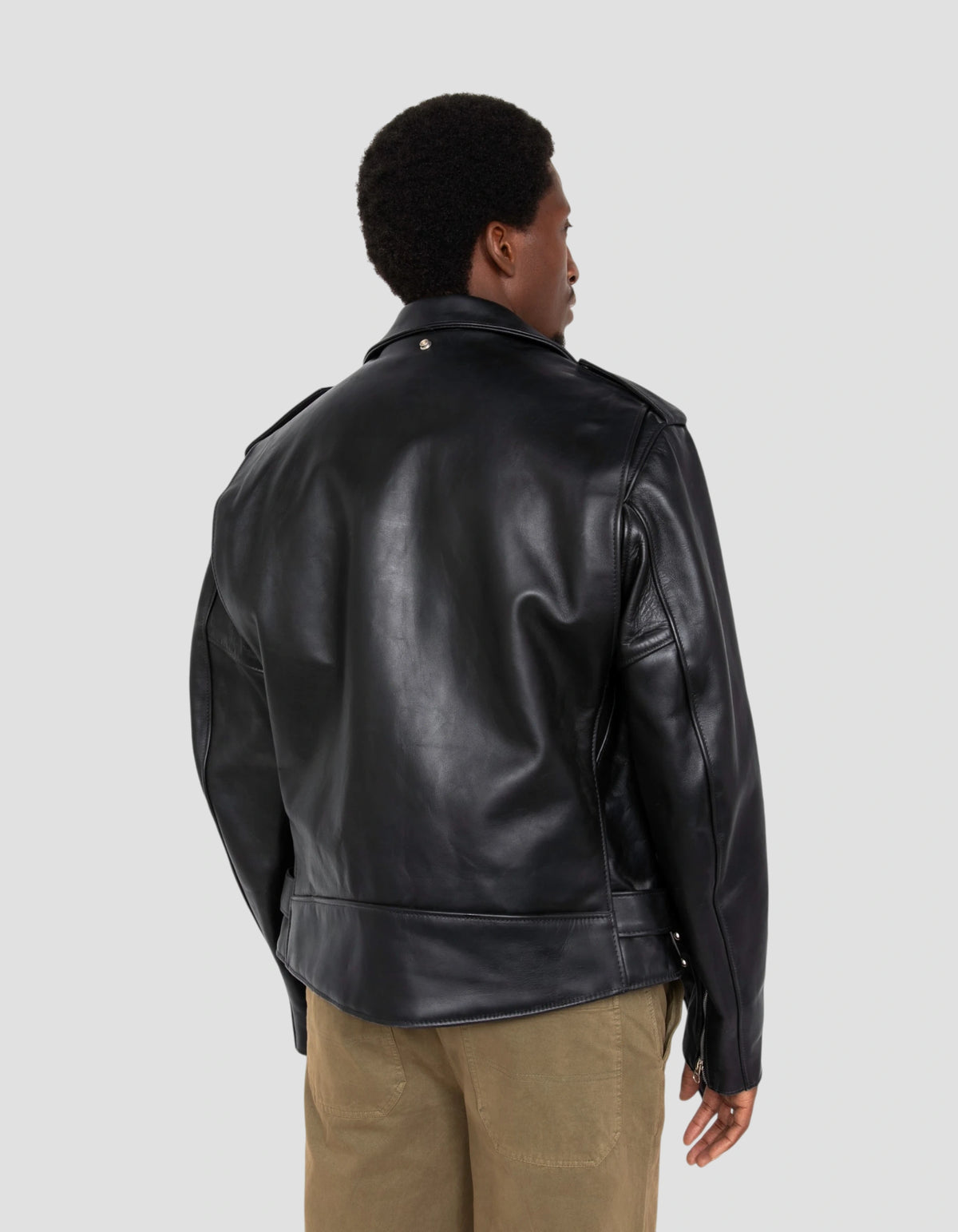 Blouson Perfecto® noir long mythique USA, cuir de vachette