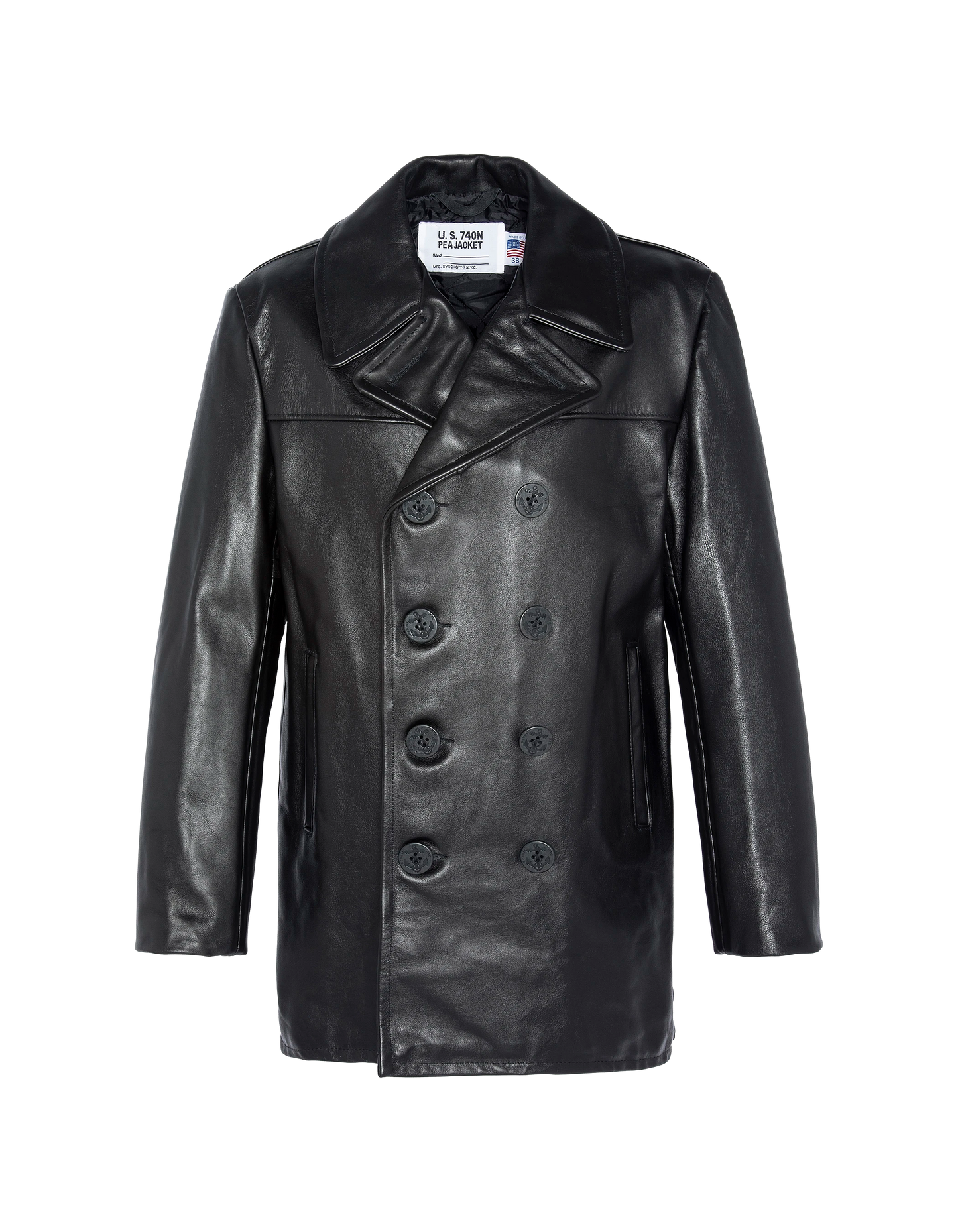 Caban noir mythique USA, cuir de vachette