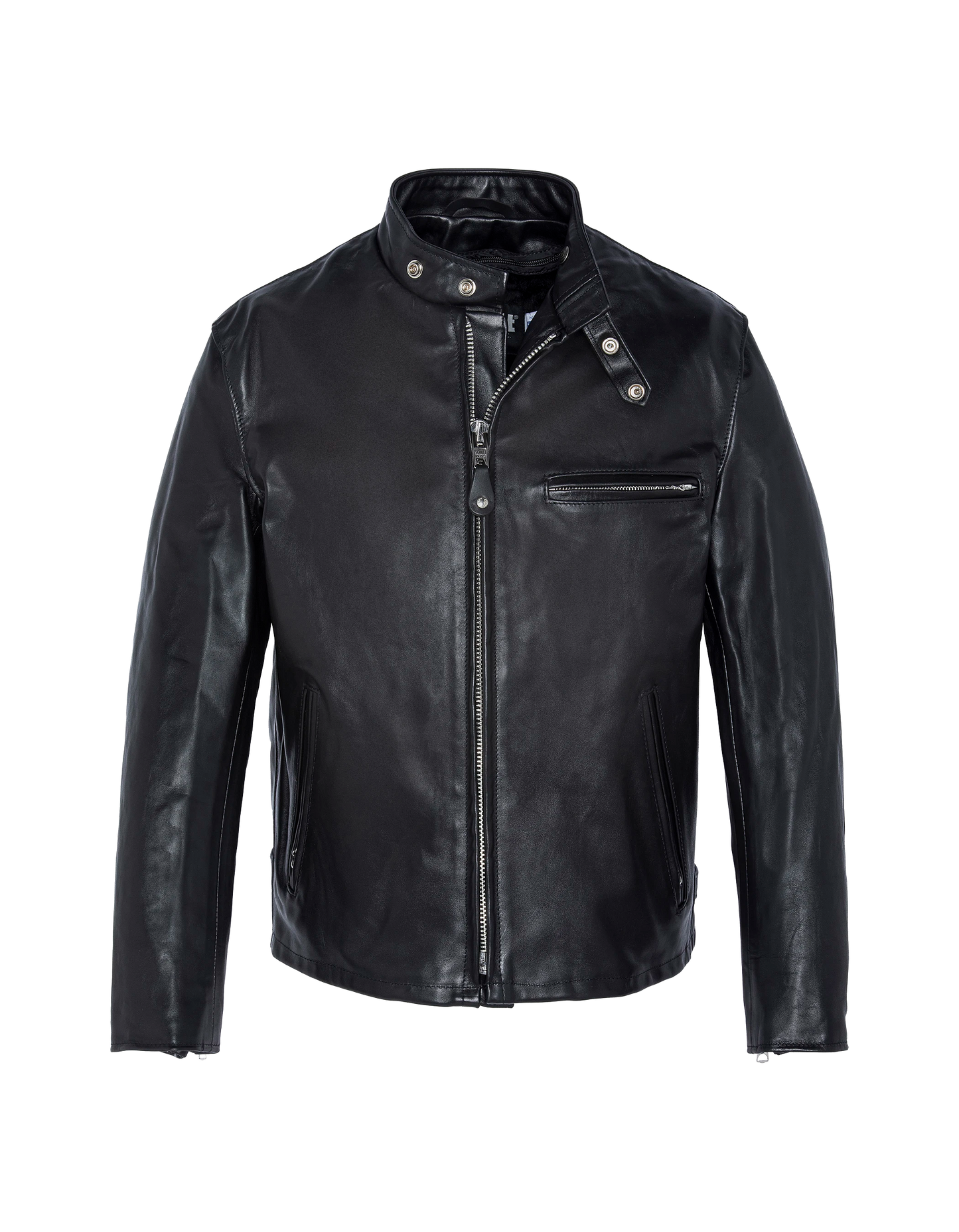 Blouson motard noir mythique USA, cuir de vachette