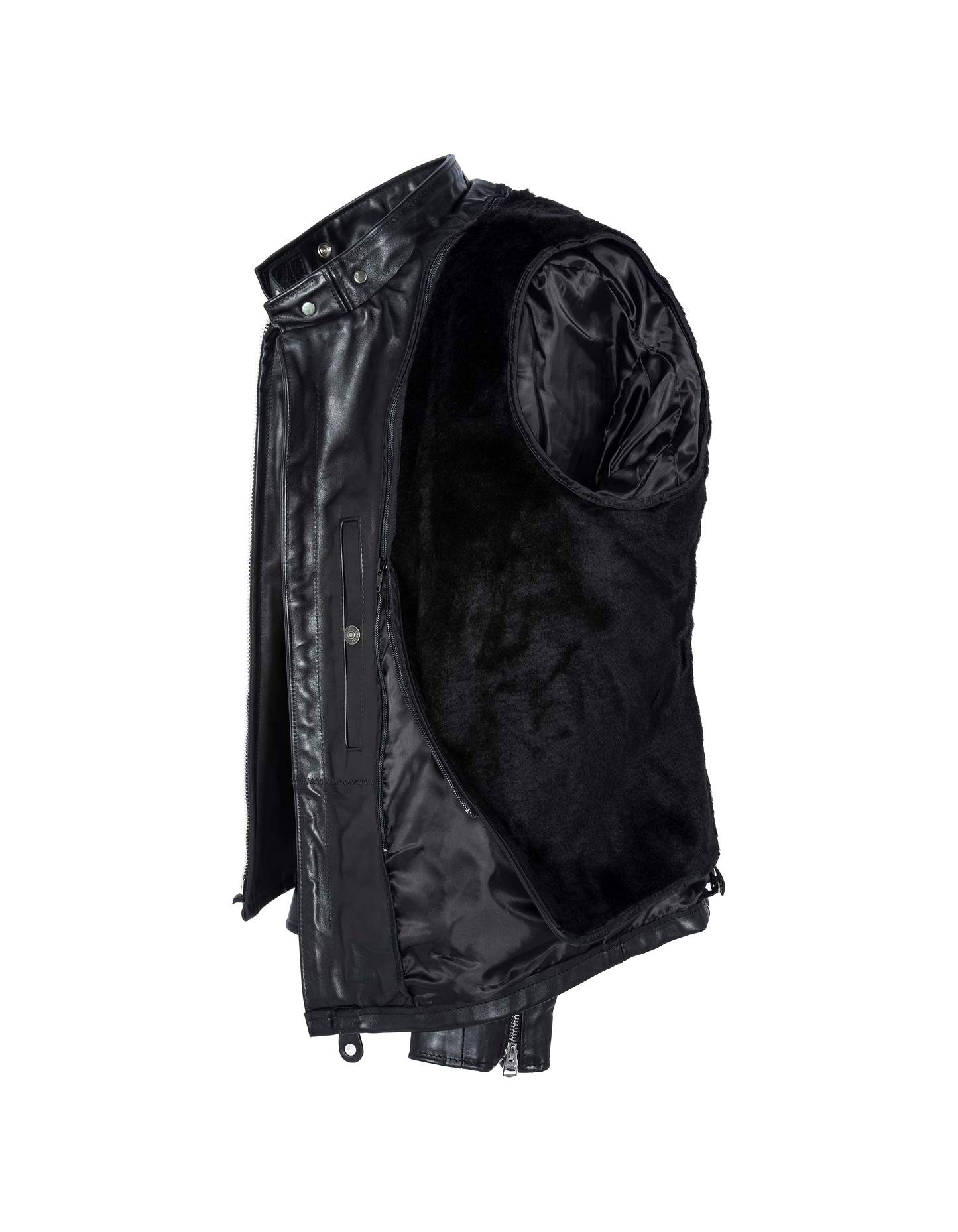 Blouson motard noir mythique USA, cuir de vachette