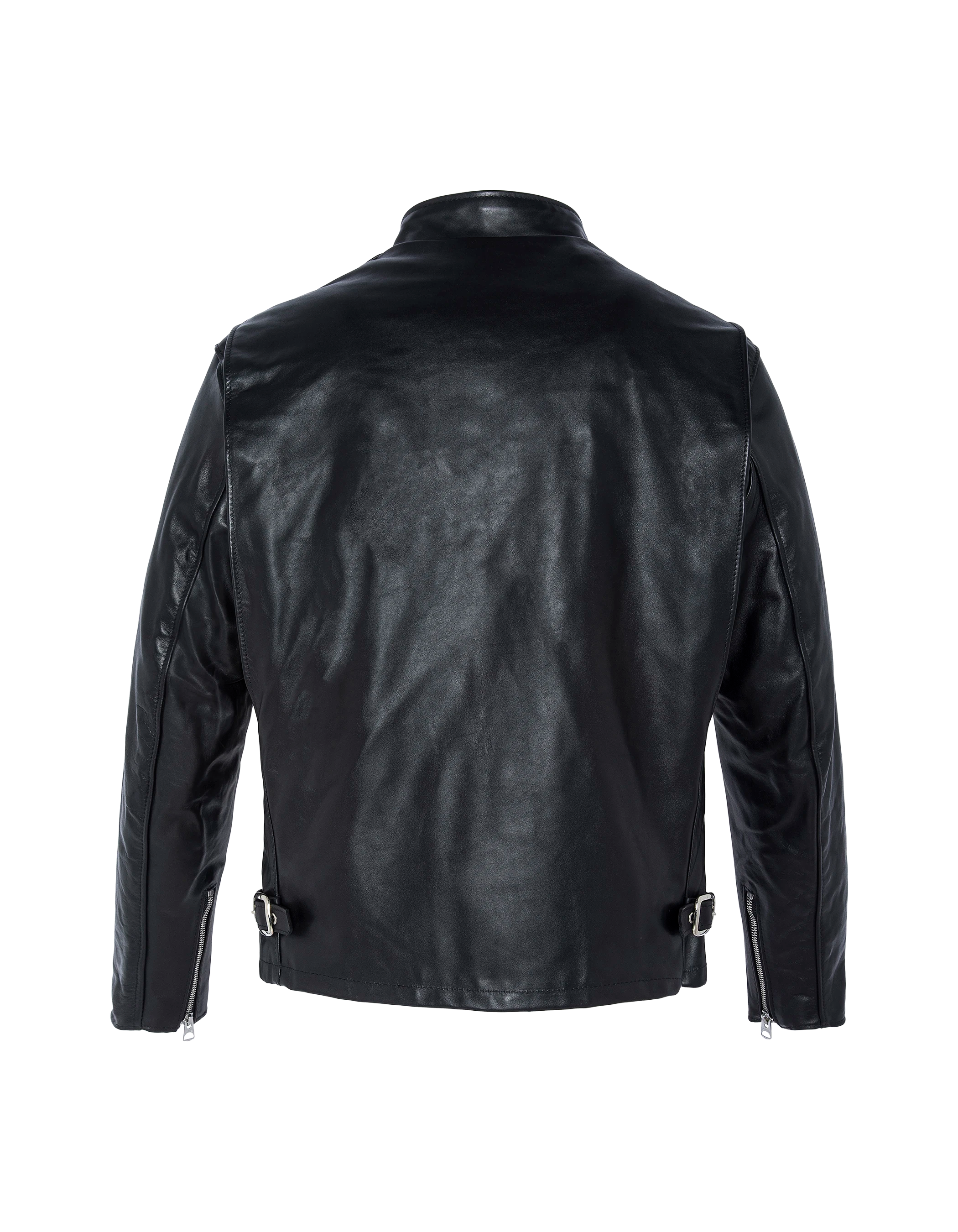Blouson motard noir mythique USA, cuir de vachette-2