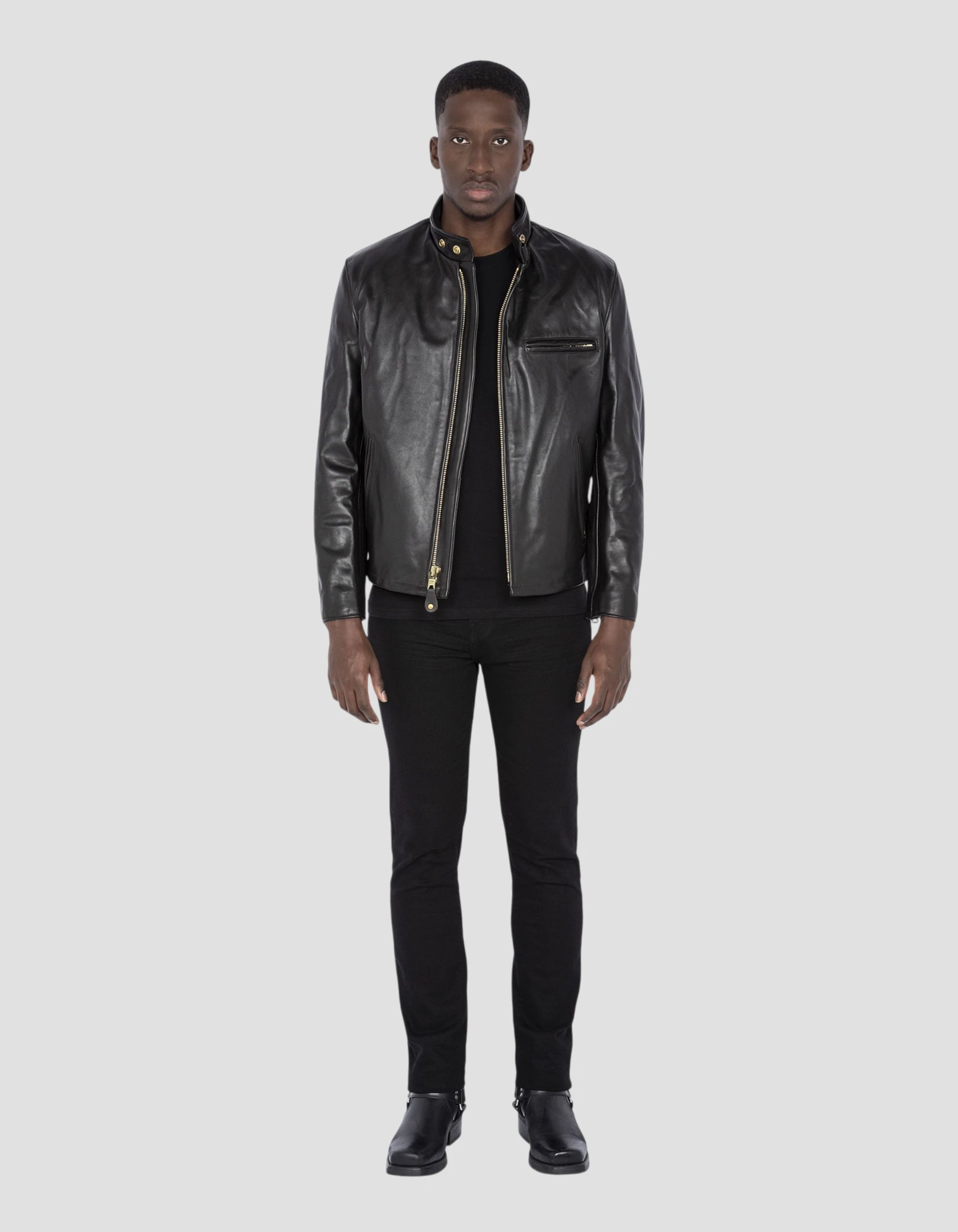 Mythical brown biker jacket USA, cowhide leather - 141 | Schott NYC® Mythical brown biker jacket USA, cowhide leather - 141 | Schott NYC®