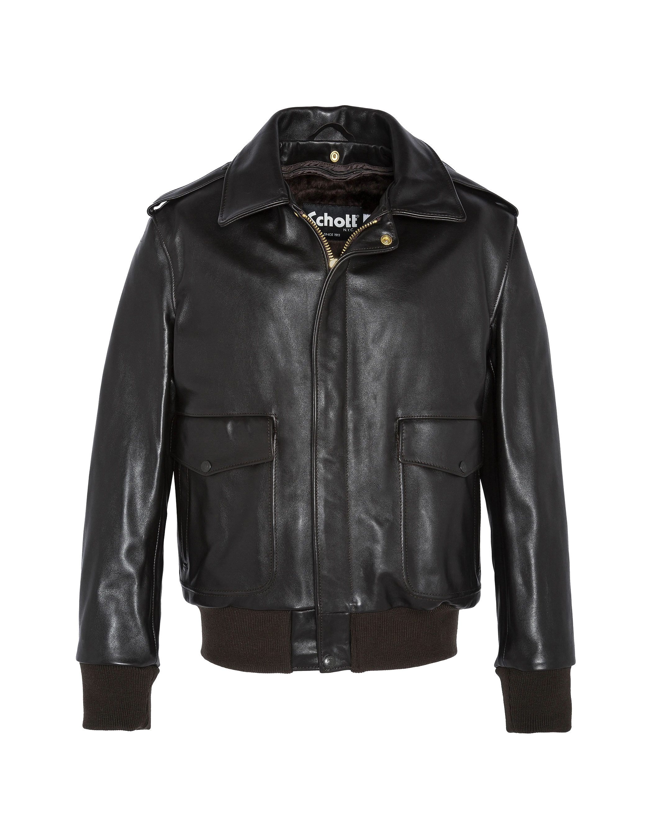 Blouson pilote marron type A-2 mythique USA, cuir de vachette-7