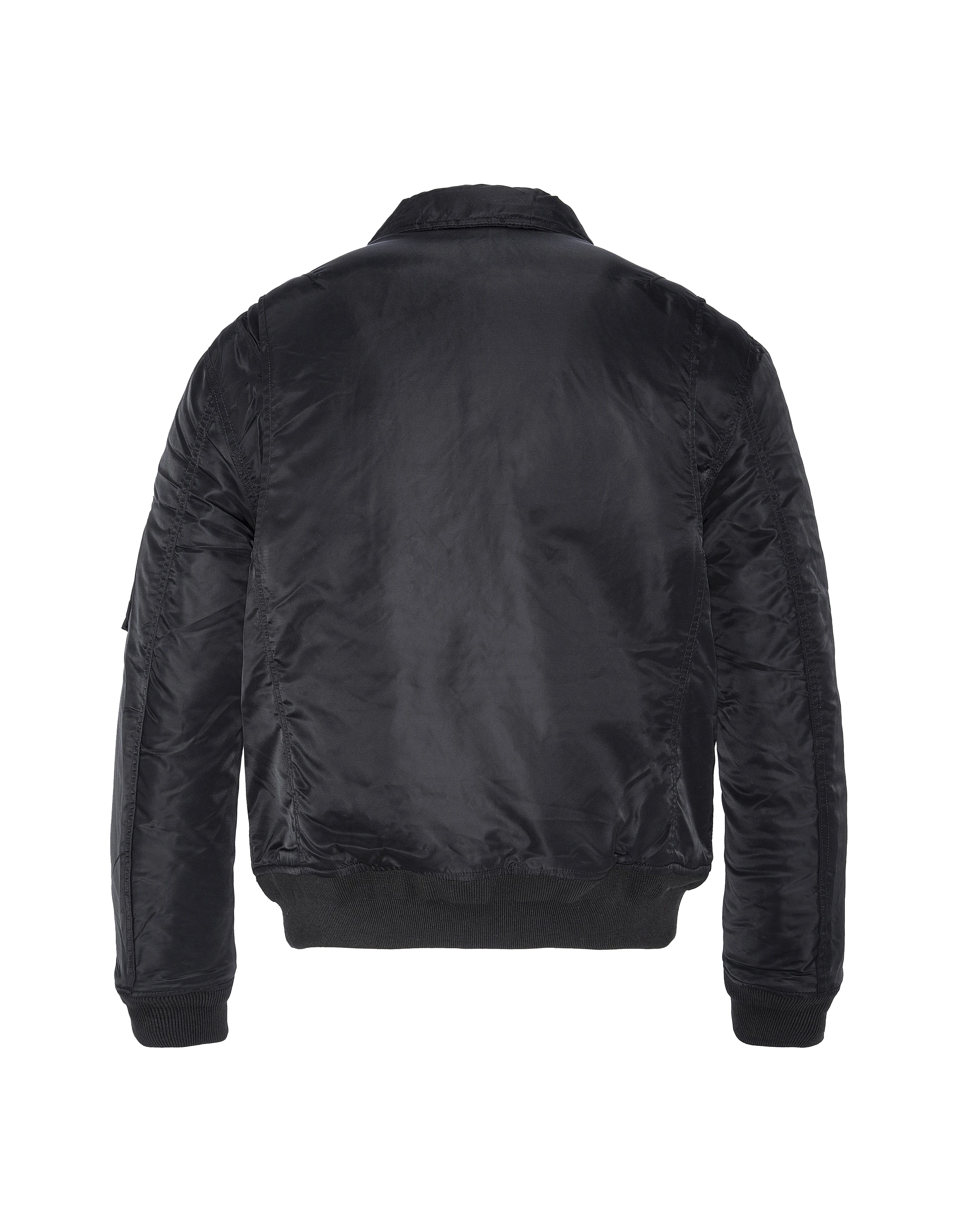 Bomber CWU noir en nylon recyclé, coupe ajustée, grande taille-7