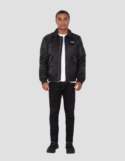 Bomber flyer 90's black, removable jacket, recycled nylon