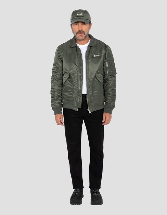 Bomber cwu sage khaki in recycled nylon, adjusted cut