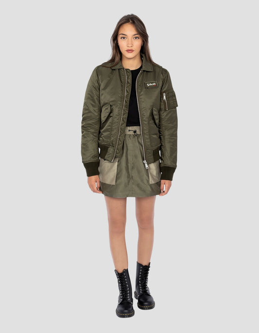 Bomber CWU Army Kakien riciclato Nylon, taglio regolato