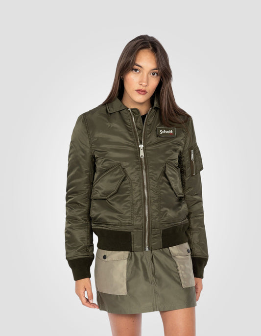 Bomber CWU Army Kakien riciclato Nylon, taglio regolato