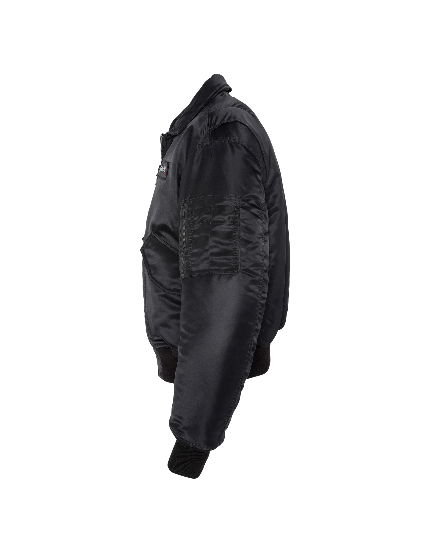 Bomber CWU 90er schwarz in recyceltem Nylon, übergroßer Schnitt, großer Größe