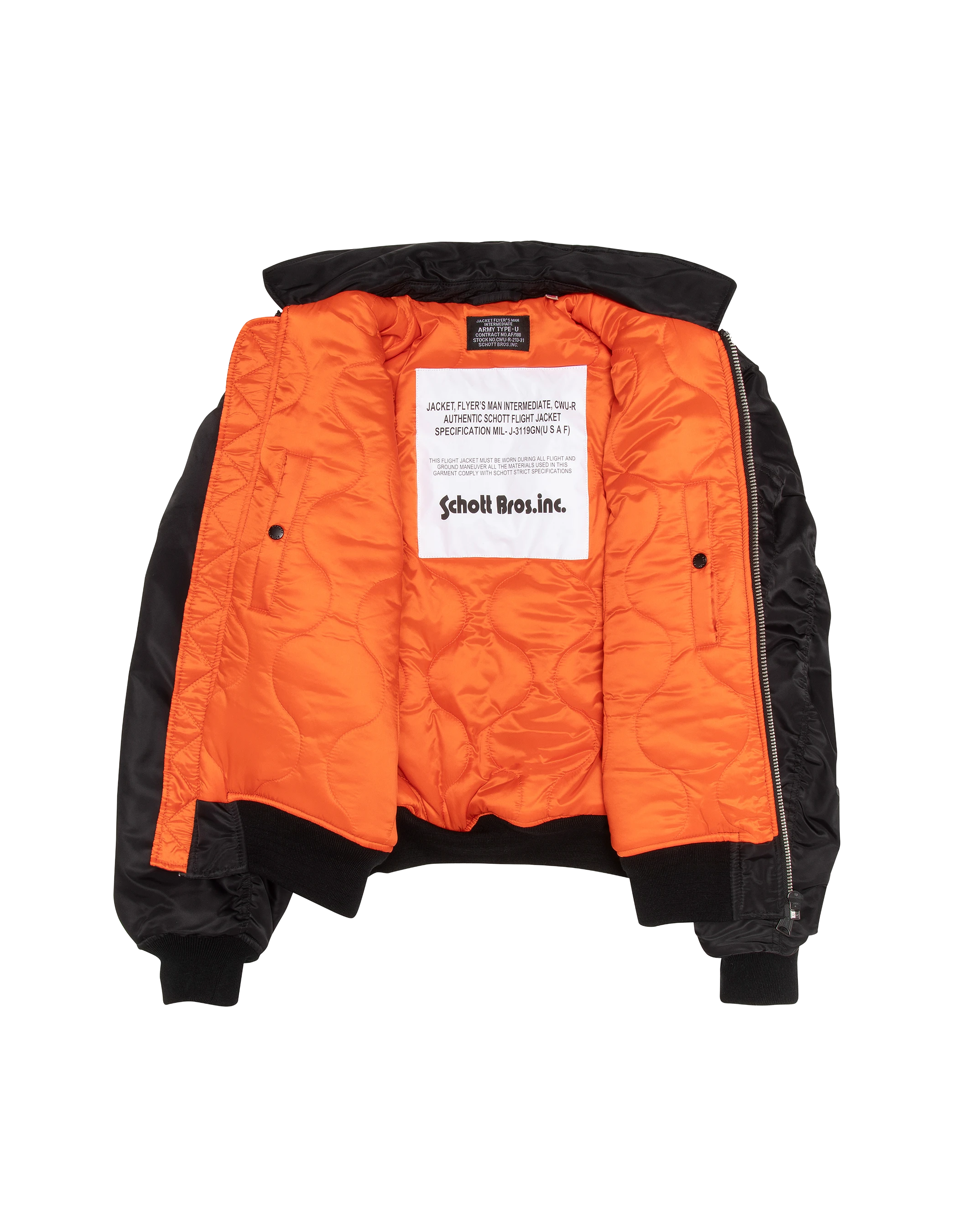 Bomber CWU 90's noir en nylon recyclé, coupe oversize, grande taille-4
