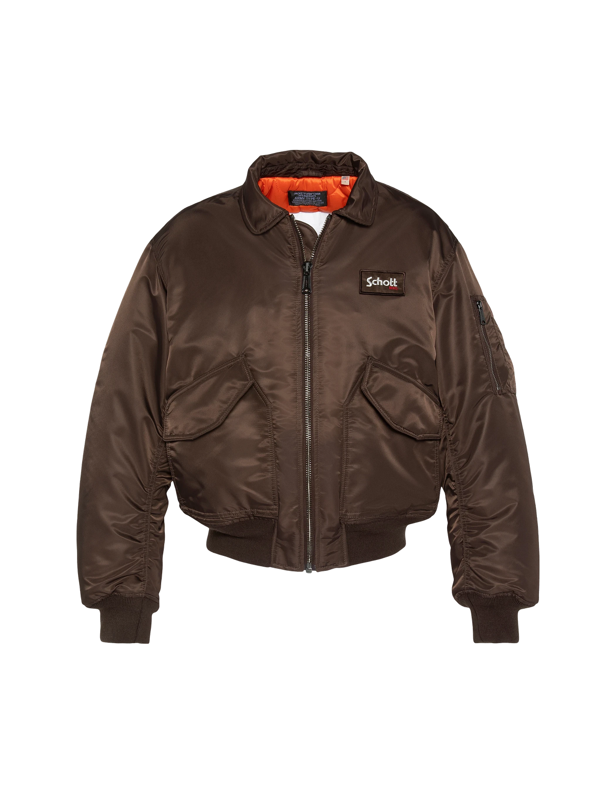 Bomber CWU 90's dark brown in recycled nylon, Oversize cut Bomber CWU 90's dark brown in recycled nylon, Oversize cut
