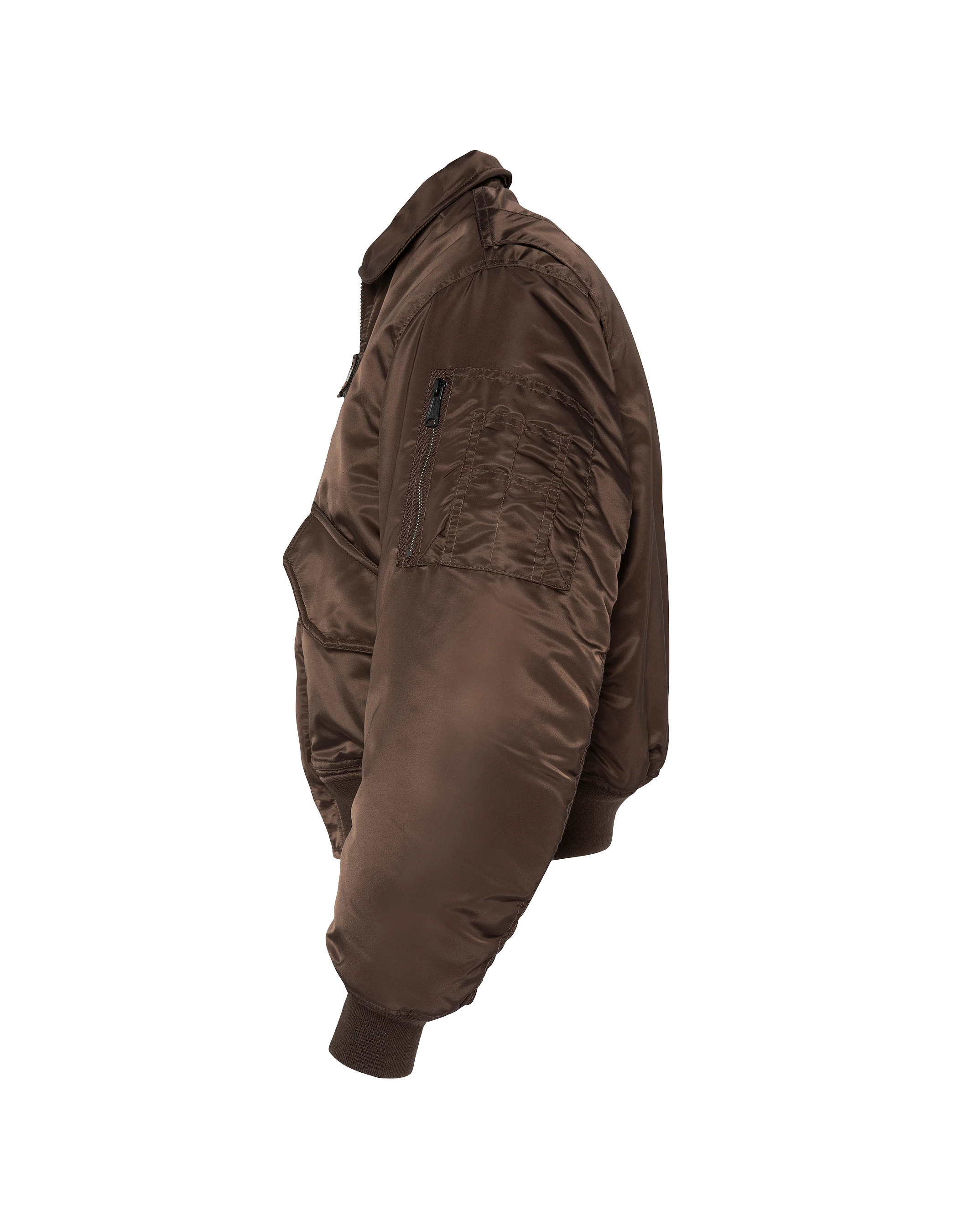 Bomber CWU 90's dark brown in recycled nylon, oversize, large size-3