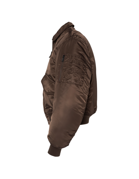 Bomber CWU 90's dark bordeaux in recycled nylon, oversize, large