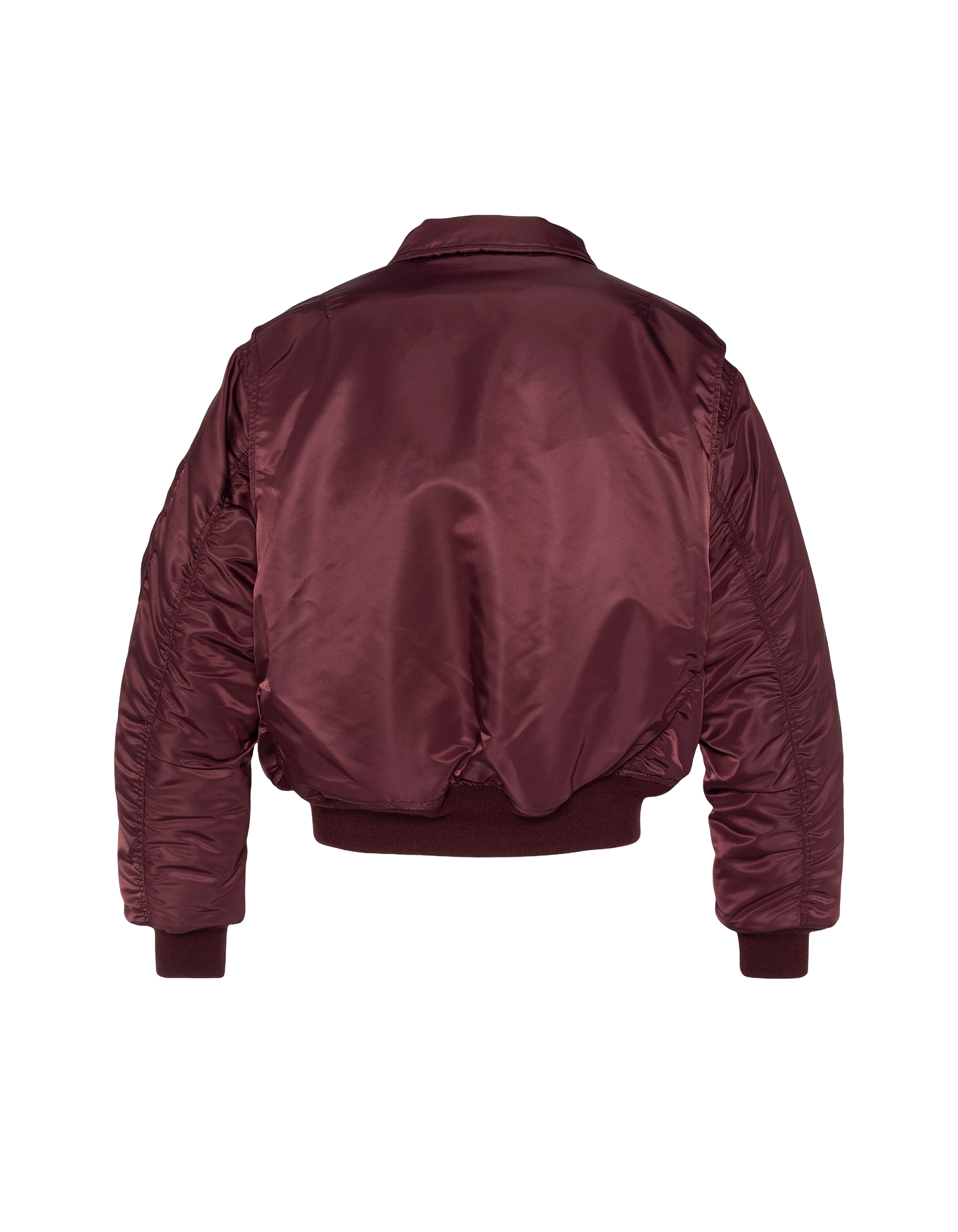 Bomber CWU 90er Jahre Dark Bordeaux in recyceltem Nylon, übergroßer Schnitt