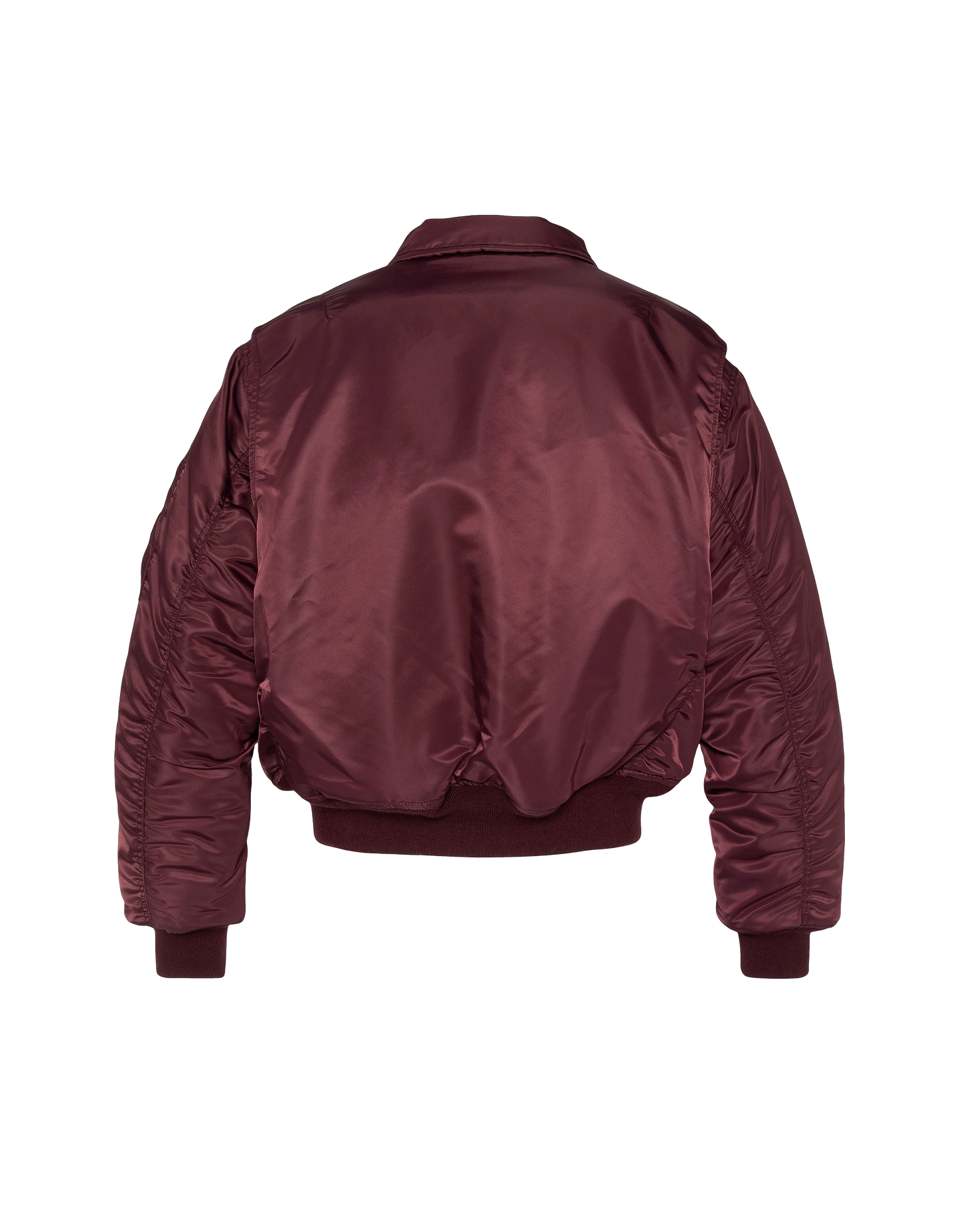 Bomber CWU 90er Jahre dunkler Burgund in recyceltem Nylon, übersiegter Schnitt, großer Größe