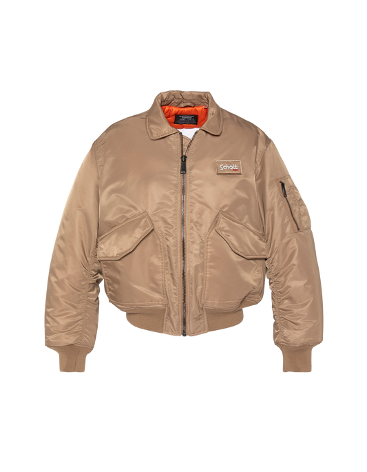 Bomber CWU 90's désert en nylon recyclé, coupe oversize