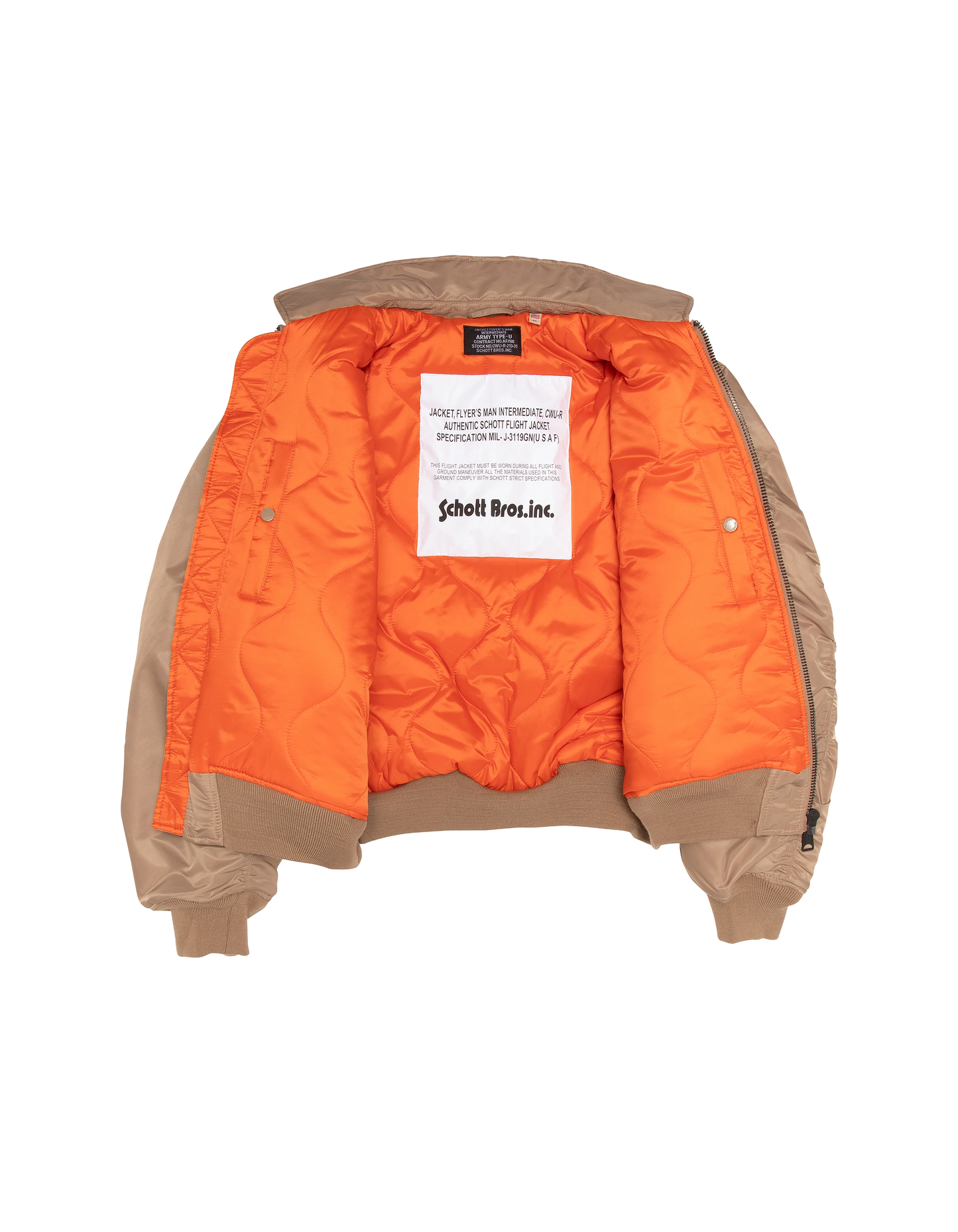 Bomber CWU 90's désert en nylon recyclé, coupe oversize, grande taille