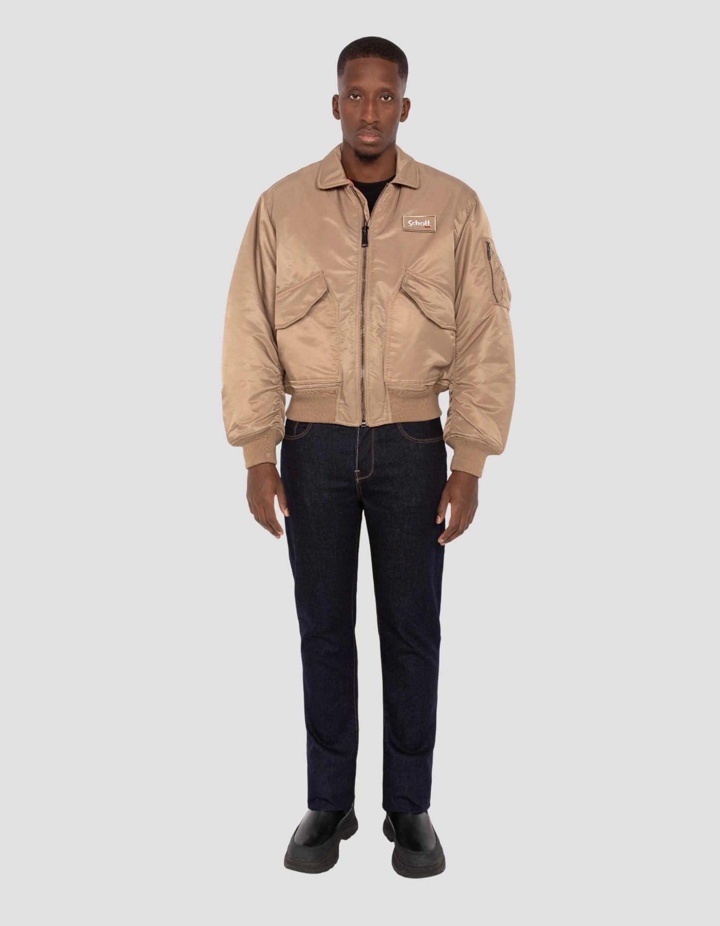 Bomber CWU 90's desert in recycled nylon, Oversize cut - 21090RS Bomber CWU 90's desert in recycled nylon, Oversize cut - 21090RS