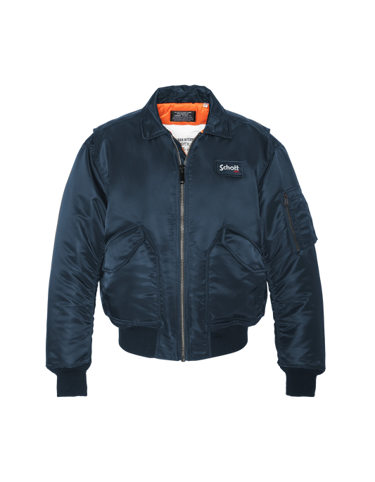 Bomber CWU 90's dark bordeaux in recycled nylon, oversize, large