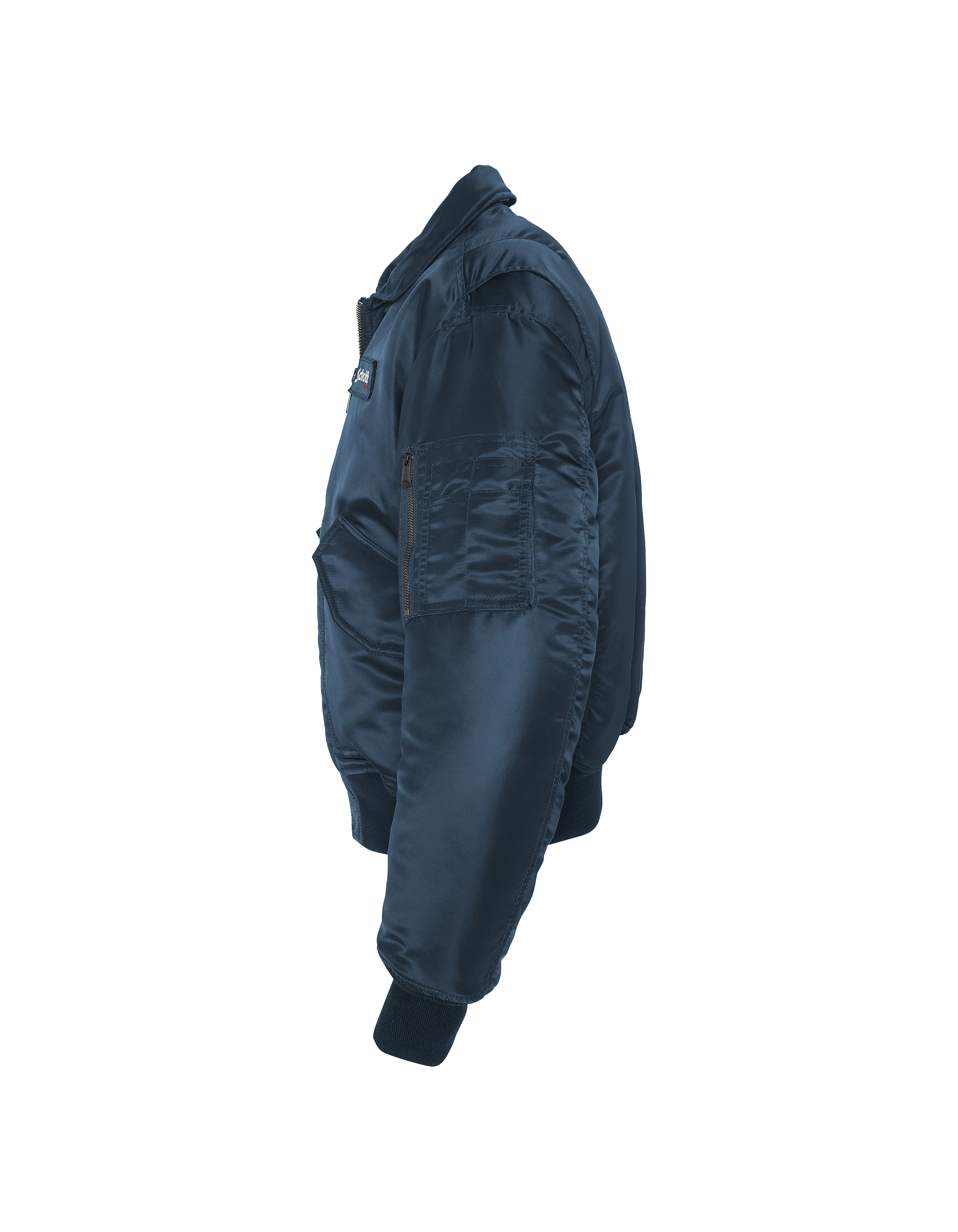 Bomber CWU 90's navy blue in recycled nylon, oversize cut-7