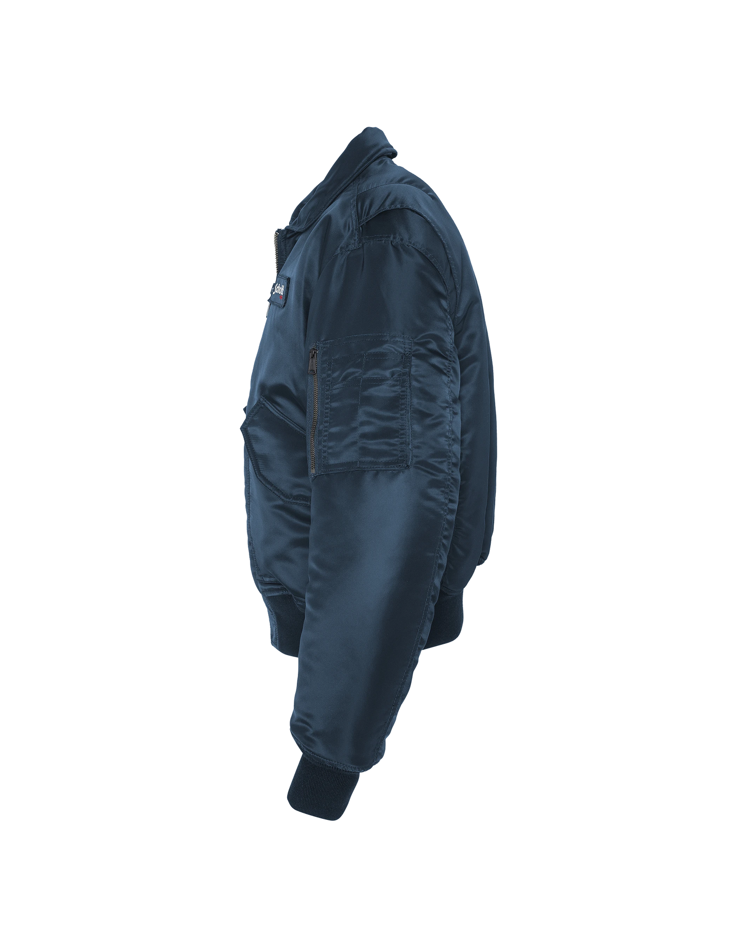 Bomber CWU 90's bleu marine en nylon recyclé, coupe oversize, grande taille