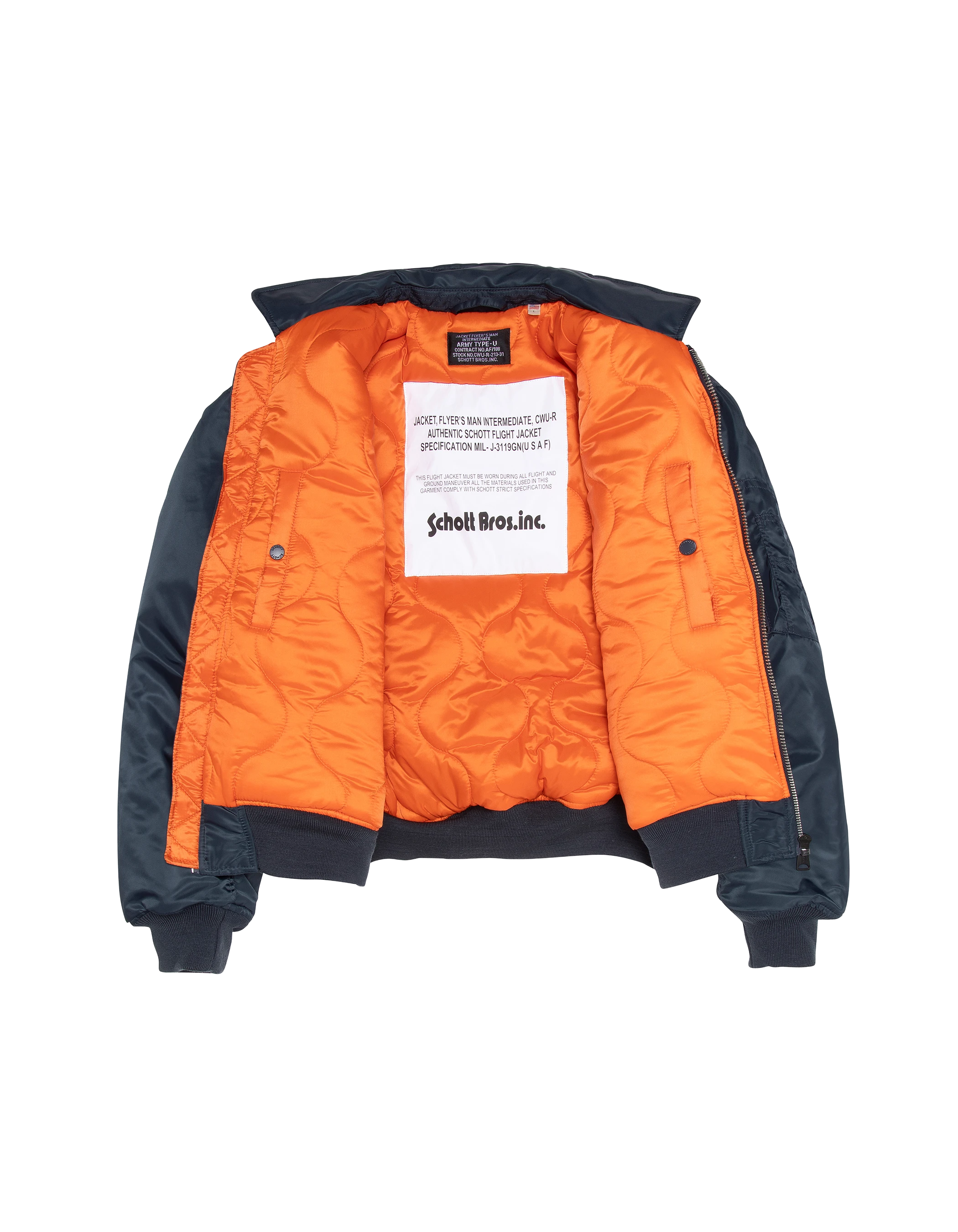 Bomber CWU 90's bleu marine en nylon recyclé, coupe oversize, grande taille-4