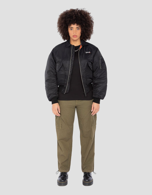 ＆ Schott Mサイズ アウター ネイビー/ホワイト Bomber CWU 90's navy blue in recycled nylon, Uversize cut