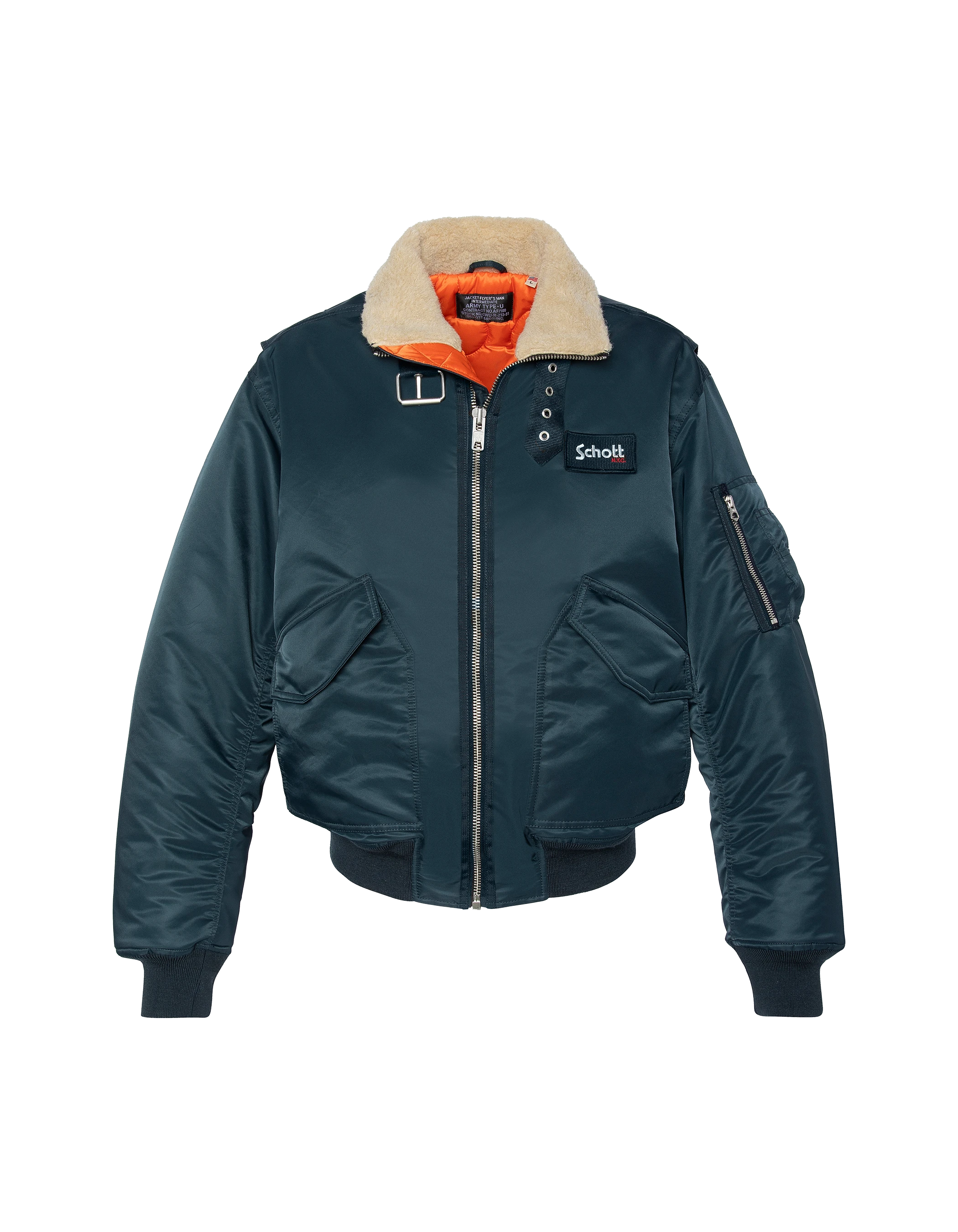 Dunkelblaue Pilotjacke-2