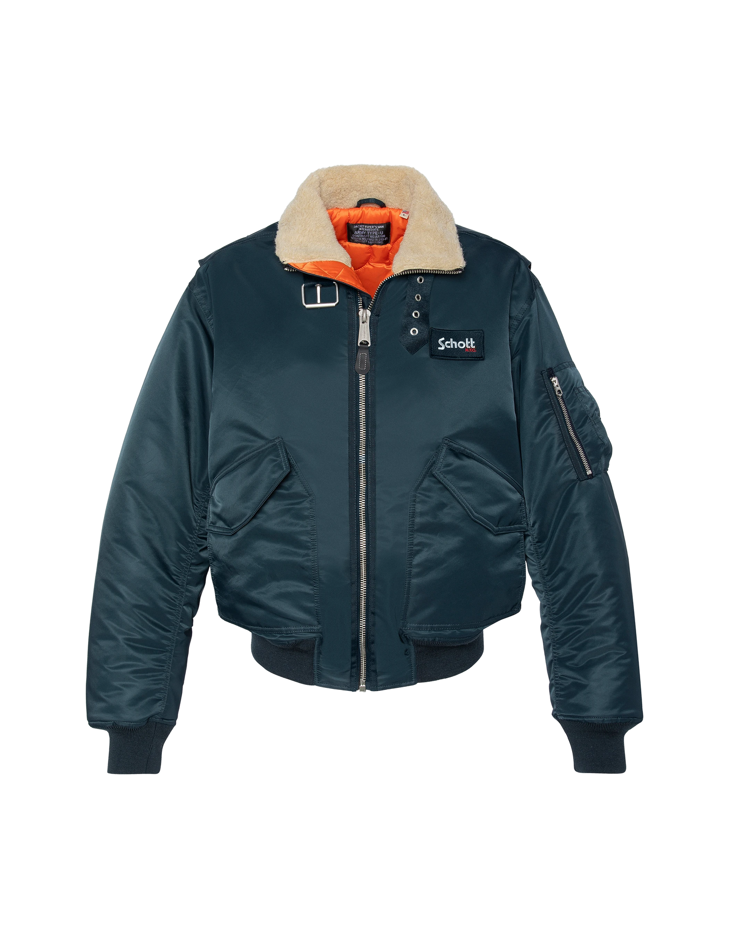 Navy blue pilot jacket