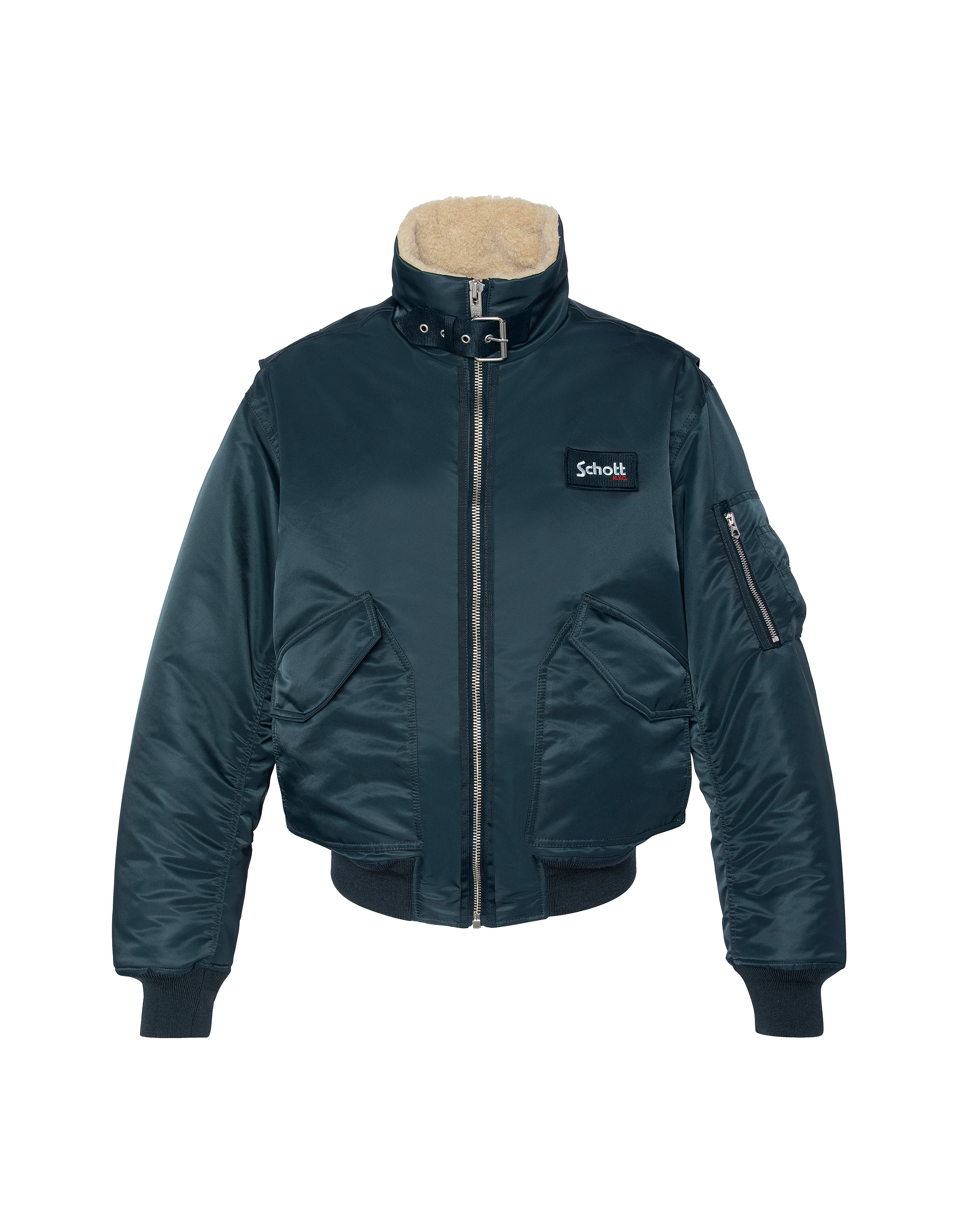 Dunkelblaue Pilotjacke-8
