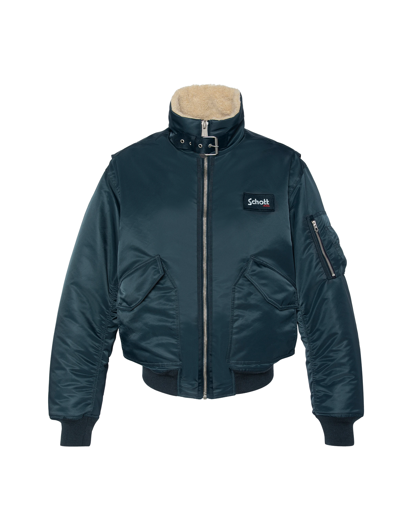 Navy blue pilot jacket