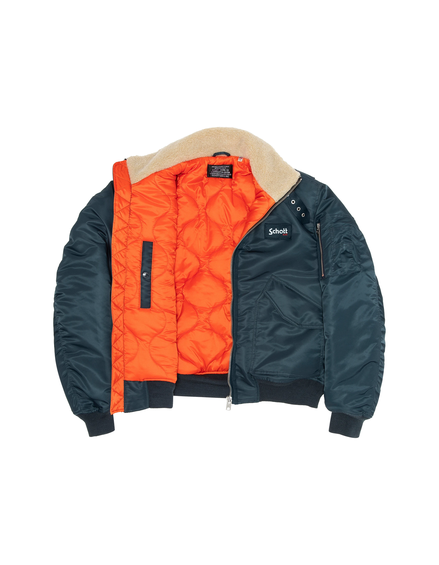 Dunkelblaue Pilotjacke