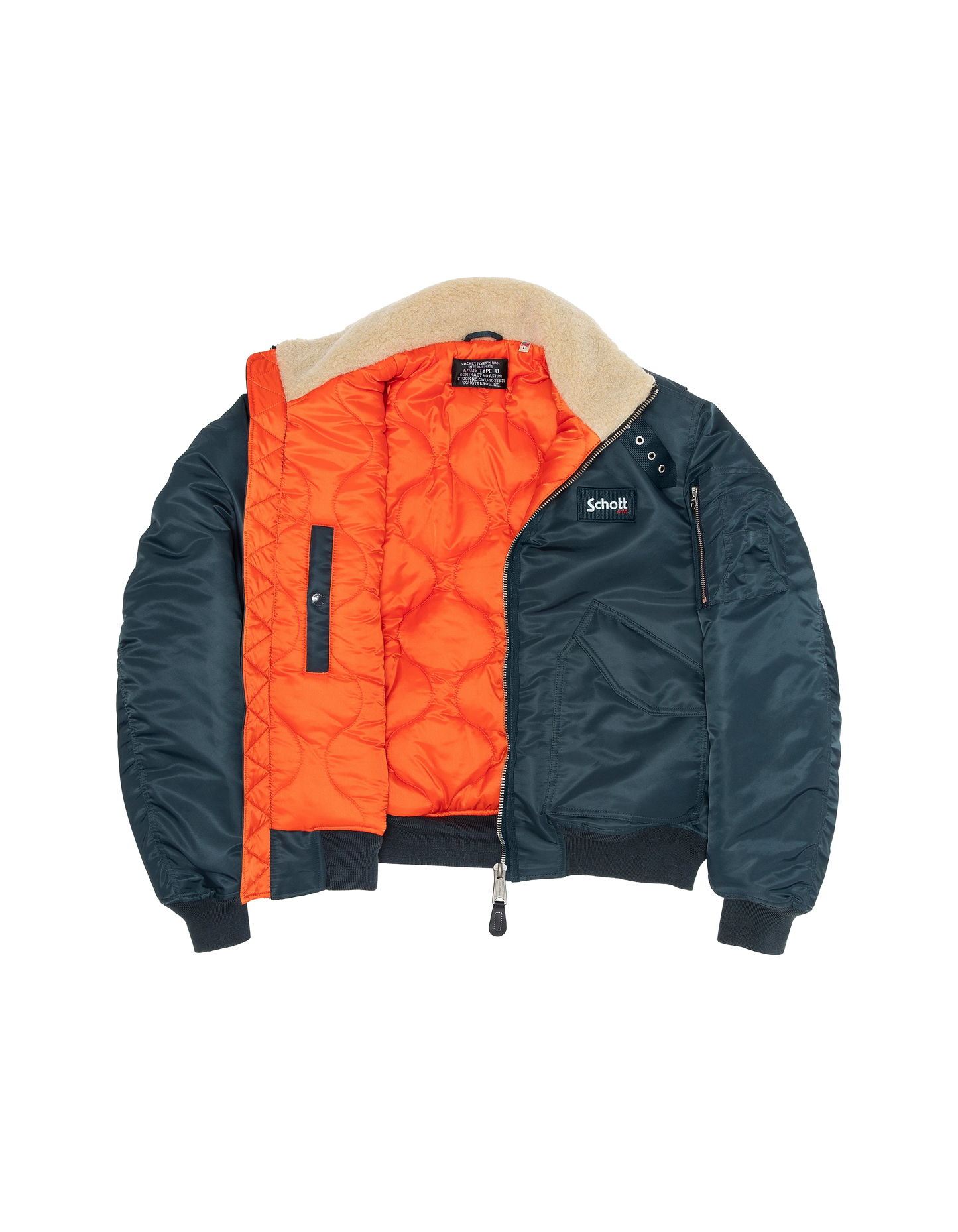 Navy blue pilot jacket