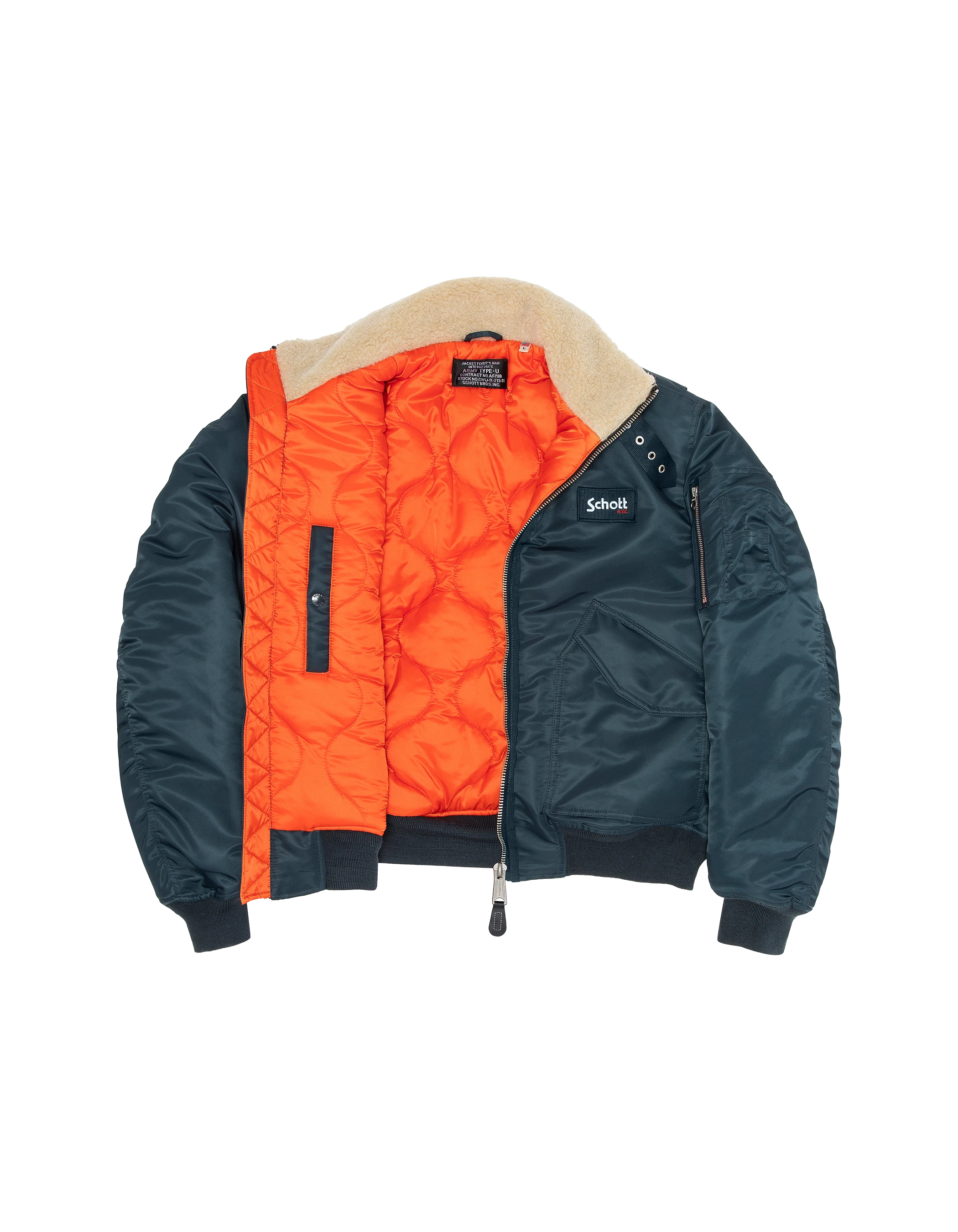 Navy blue pilot jacket - 210Airwingrs | Schott NYC®