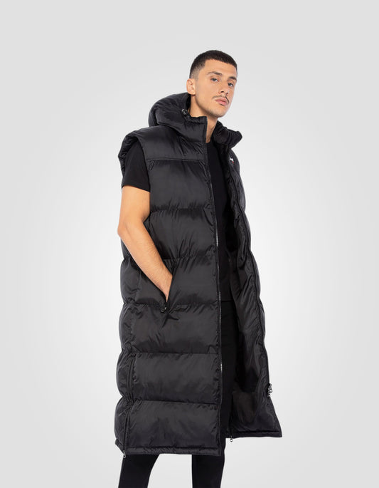 Doudoune extra longue sans manches