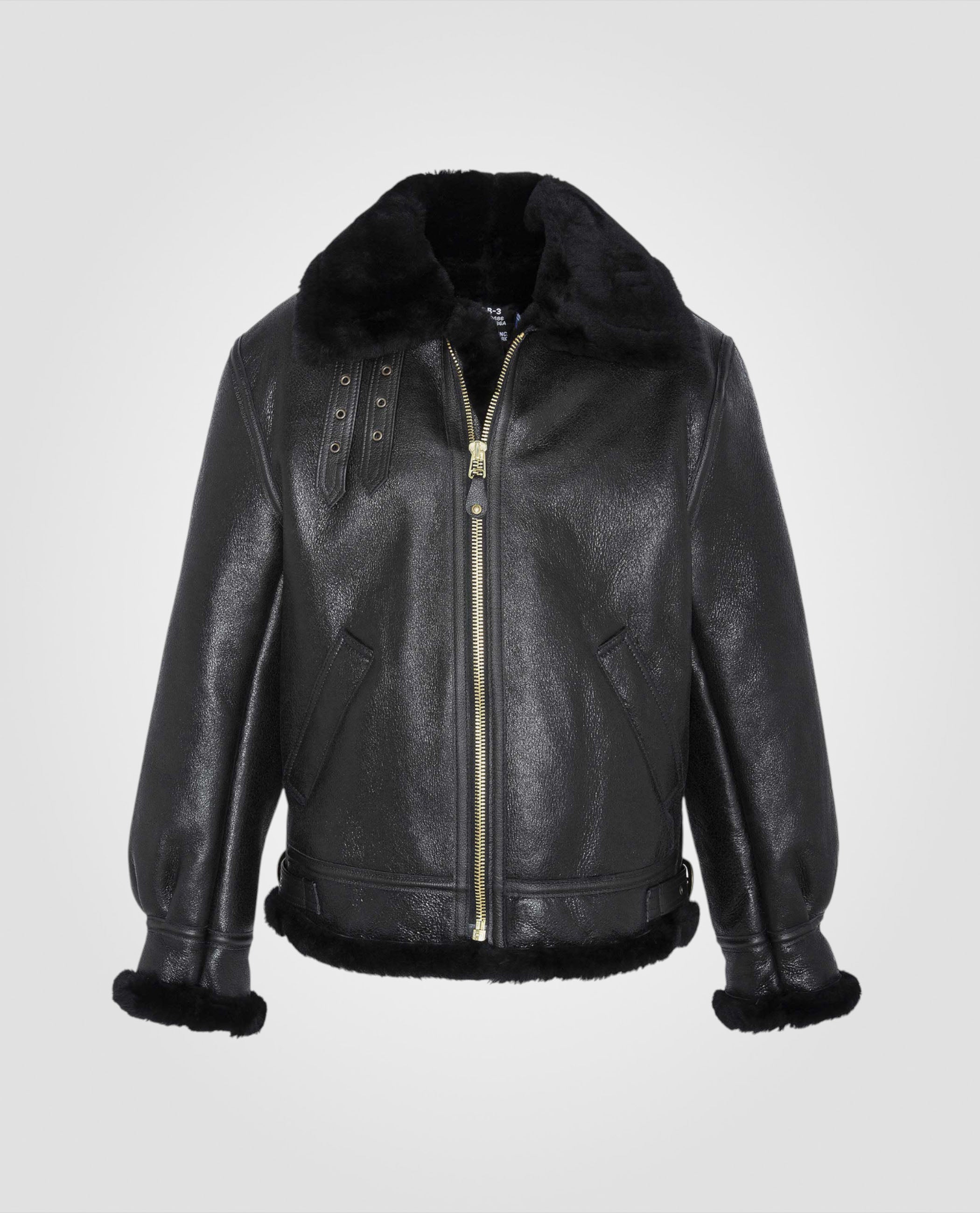 Veste Aviateur Femme En Cuir De Mouton Noir B3 Veste Aviateur Femme En Cuir De Mouton Noir B3