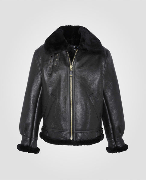 Bomber B -3 Black mythical USA, sheep leather - 257s | Schott NYC®