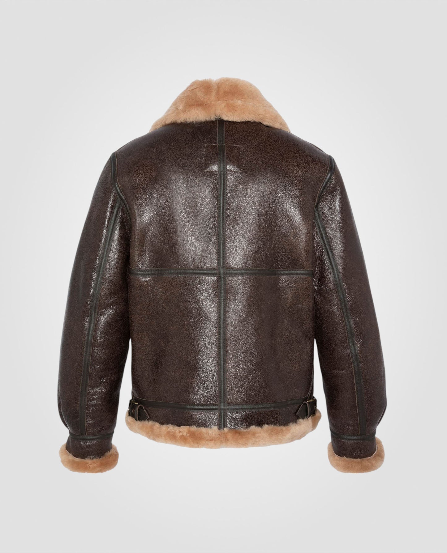Bomber B-3 Kastanien und vergoldete mythische USA, Schafleder