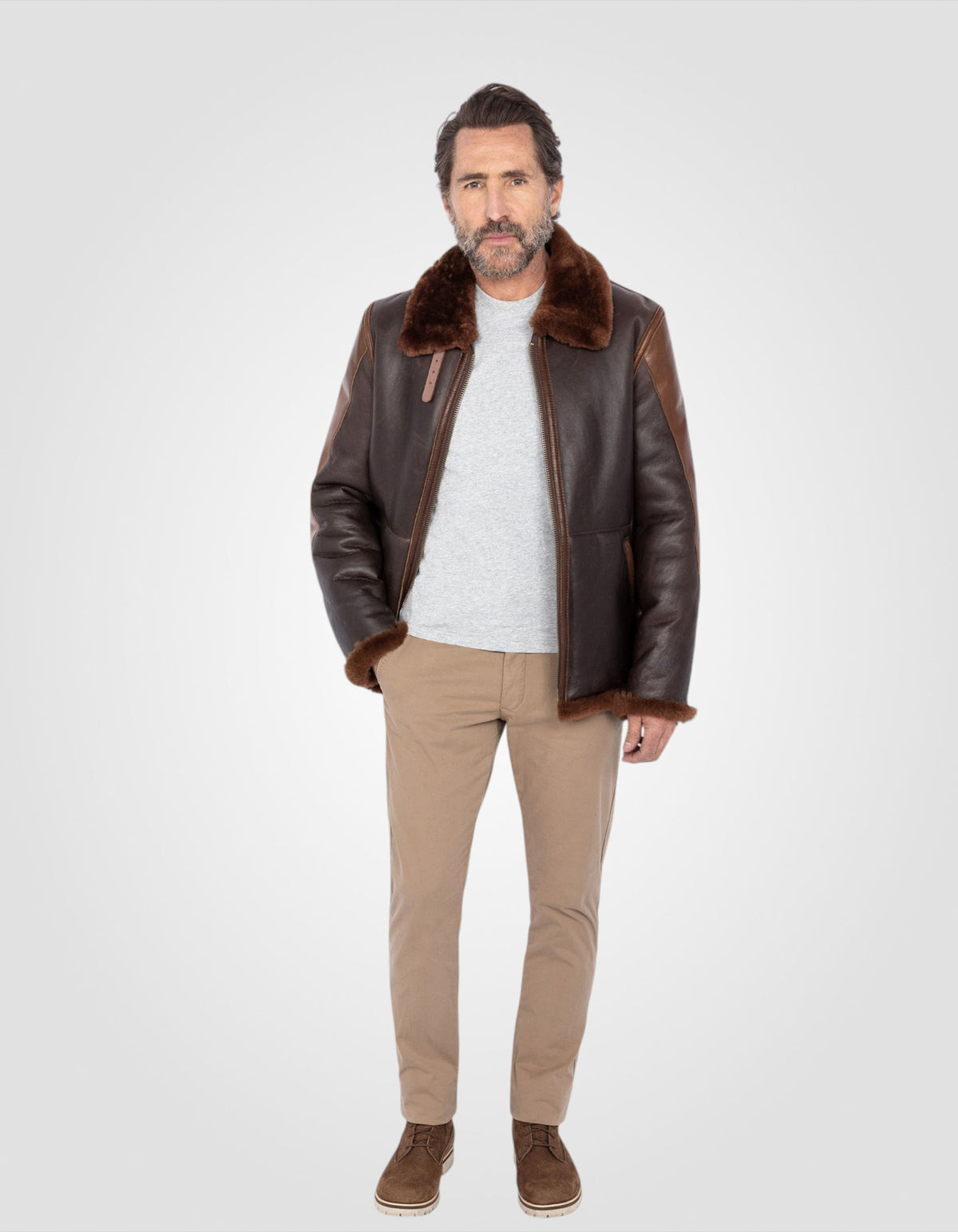 Blouson bombardier B-3 mythique USA, cuir de mouton