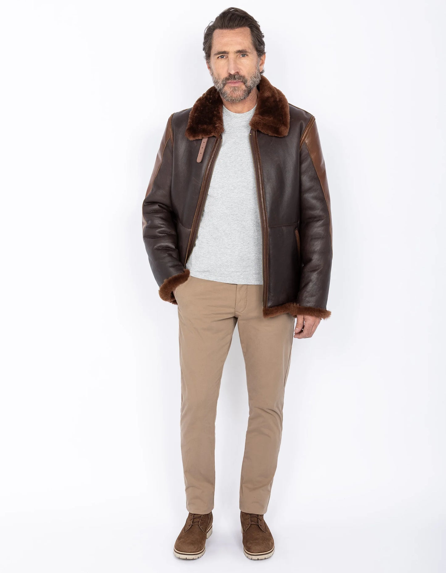 bomber jacket B-3 legendary USA, sheep leather