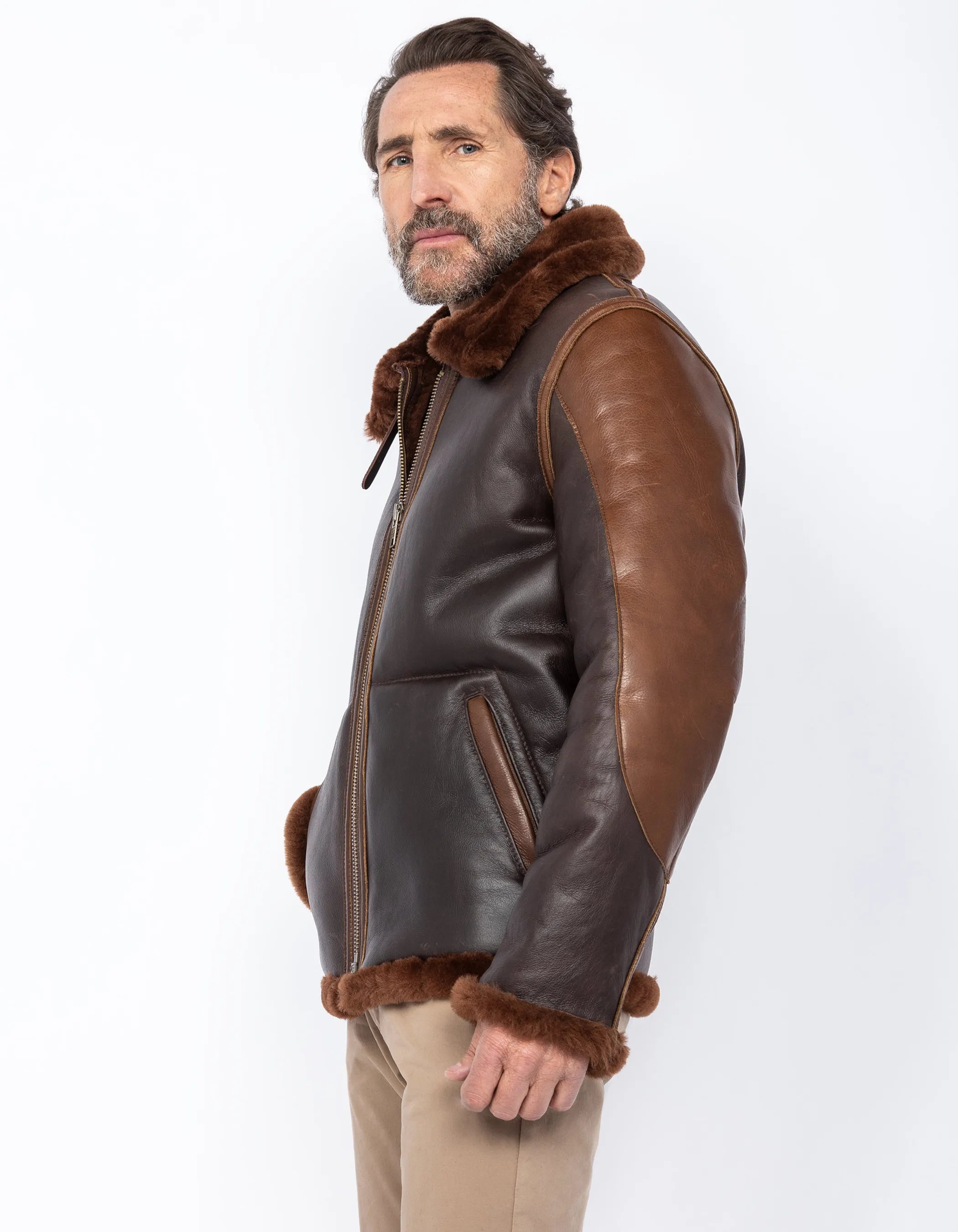 bomber jacket B-3 legendary USA, sheep leather-3