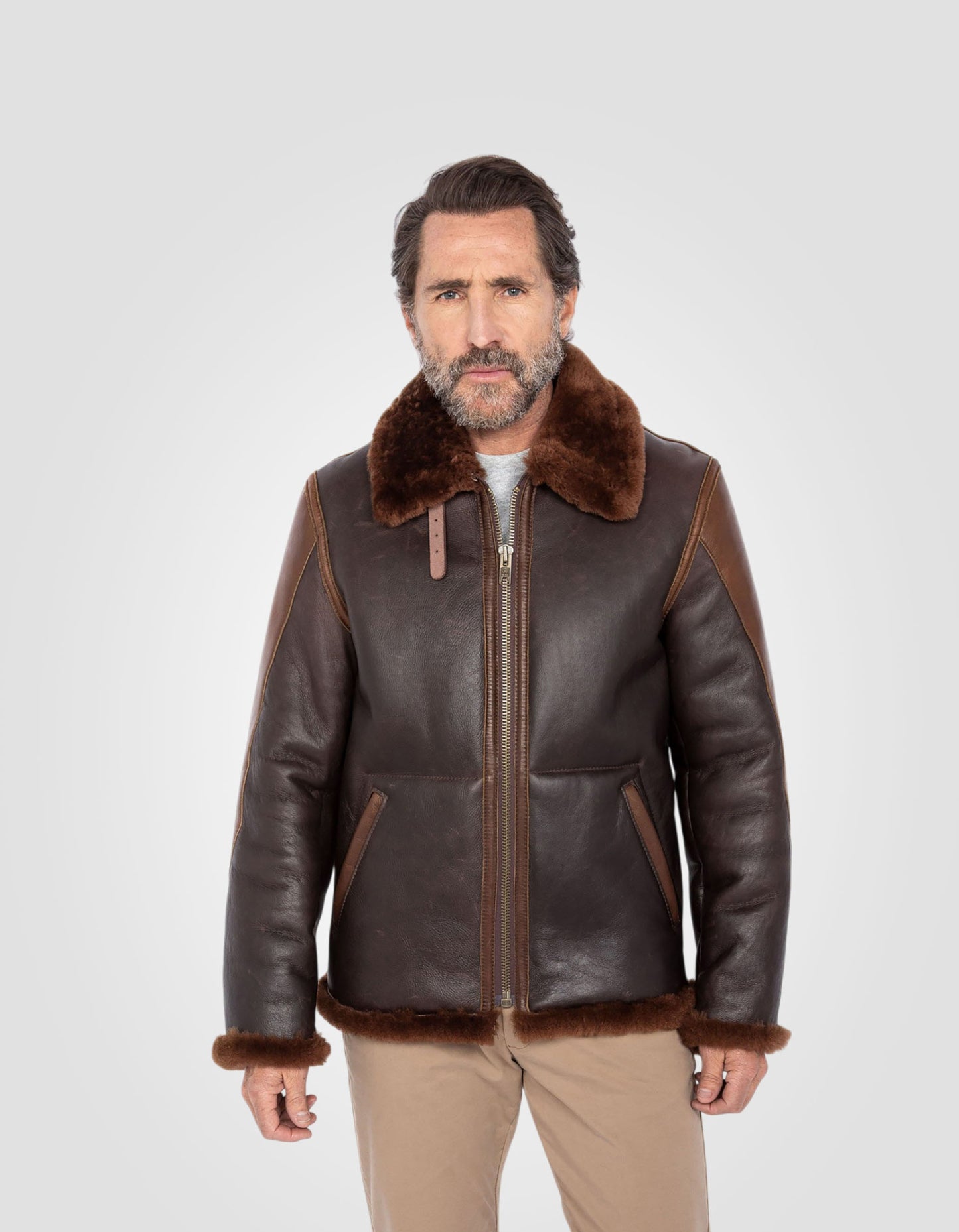 Blouson bombardier B-3 mythique USA, cuir de mouton