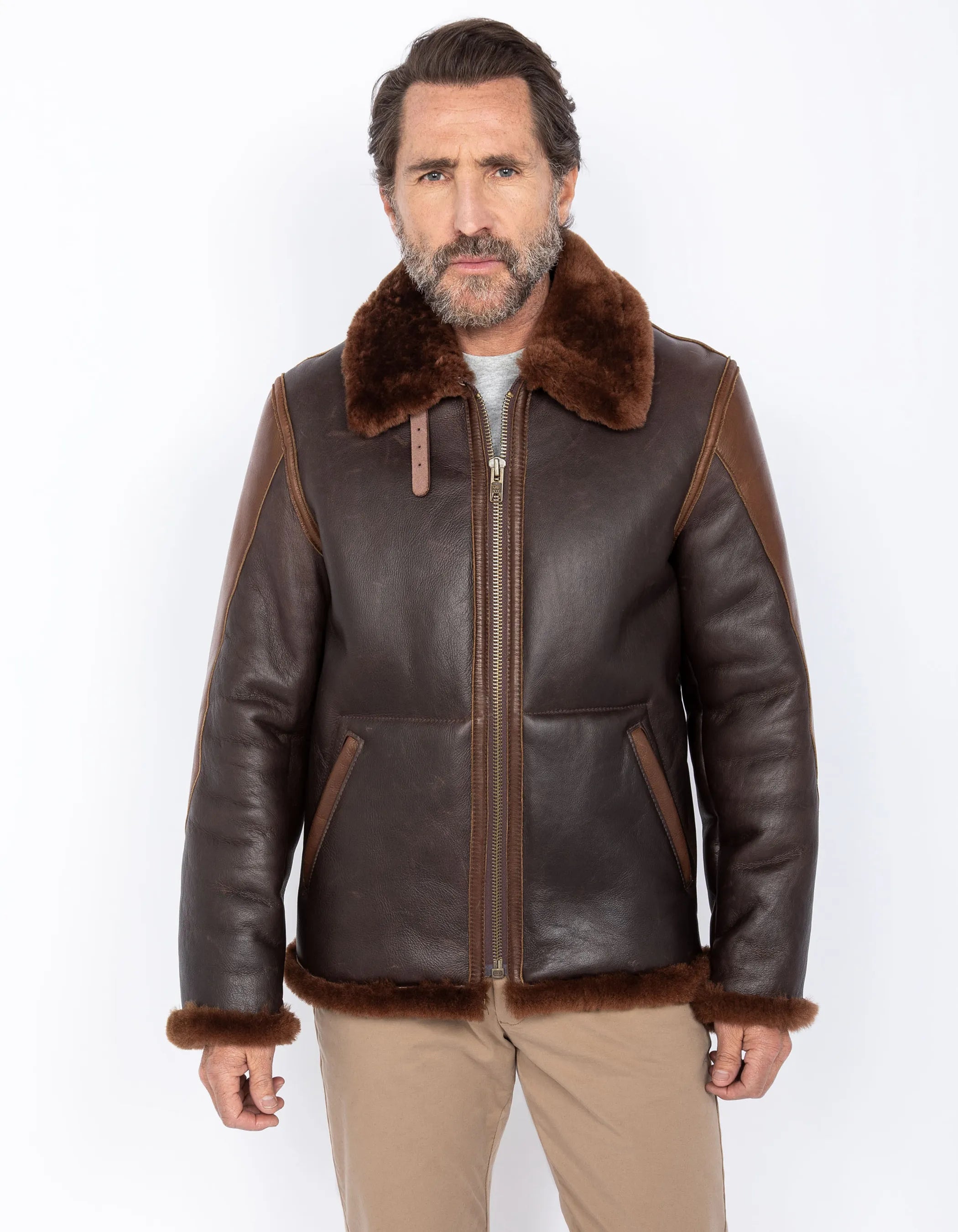 bomber jacket B-3 legendary USA, sheep leather-4