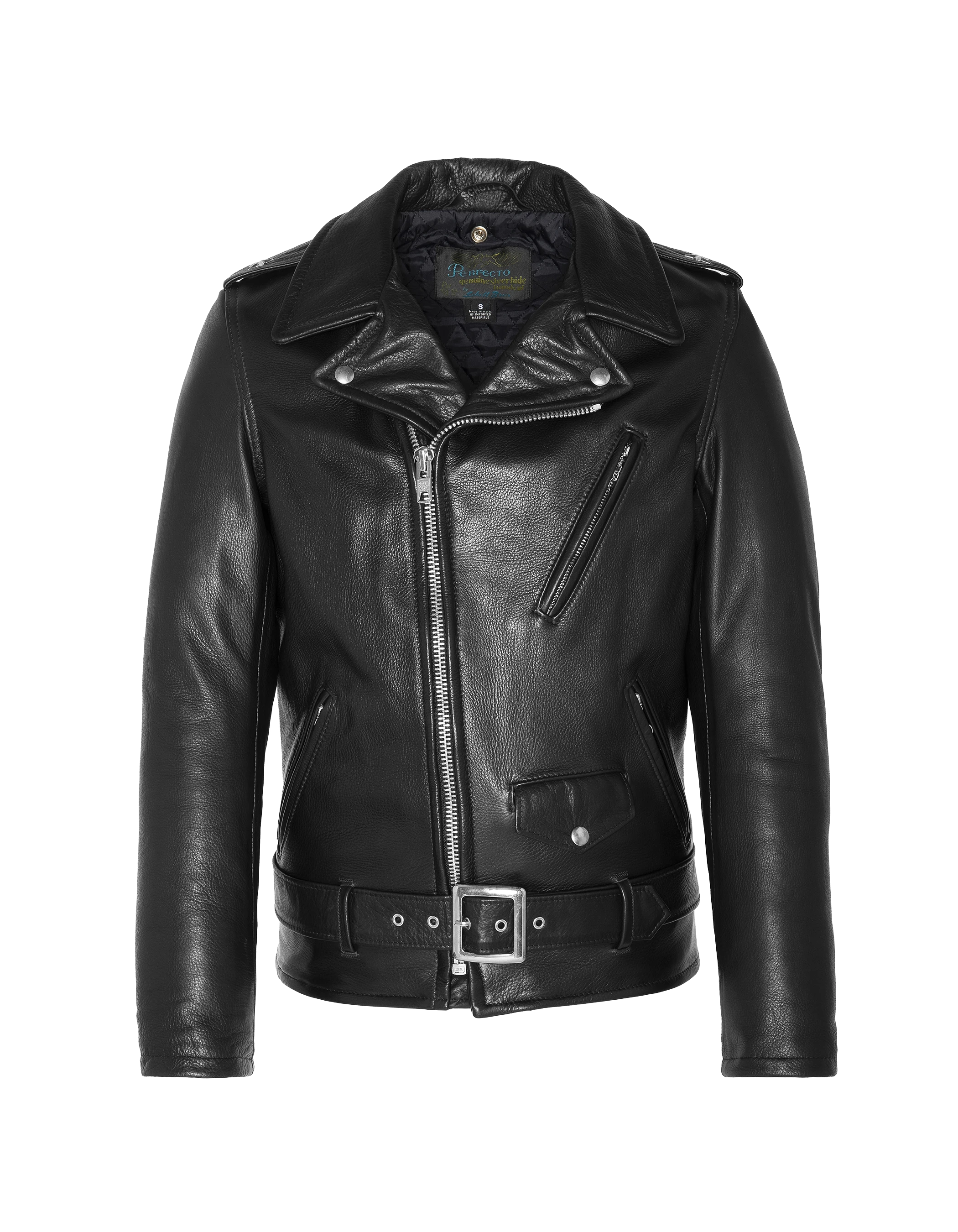 Perfecto® grained black one legendary SSA grained jacket, cowhide
